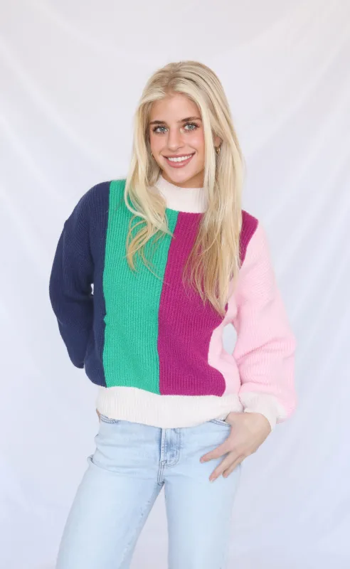 minkpink: kelsey colourblock jumper sold by RIFFRAFF