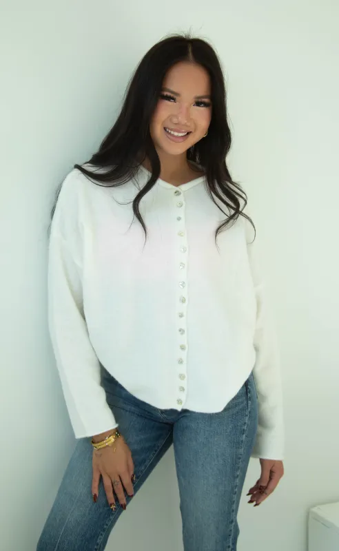 take heart cardigan - snow sold by RIFFRAFF