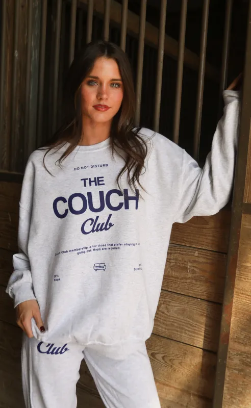 charlie southern: couch club sweatshirt - ash sold by RIFFRAFF