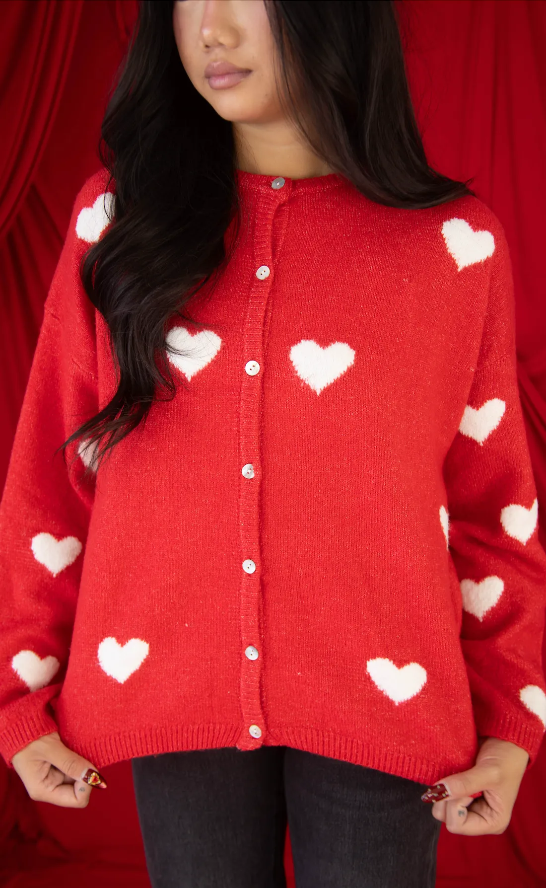 they want it all cardigan - heart sold by RIFFRAFF product image thumbnail 2