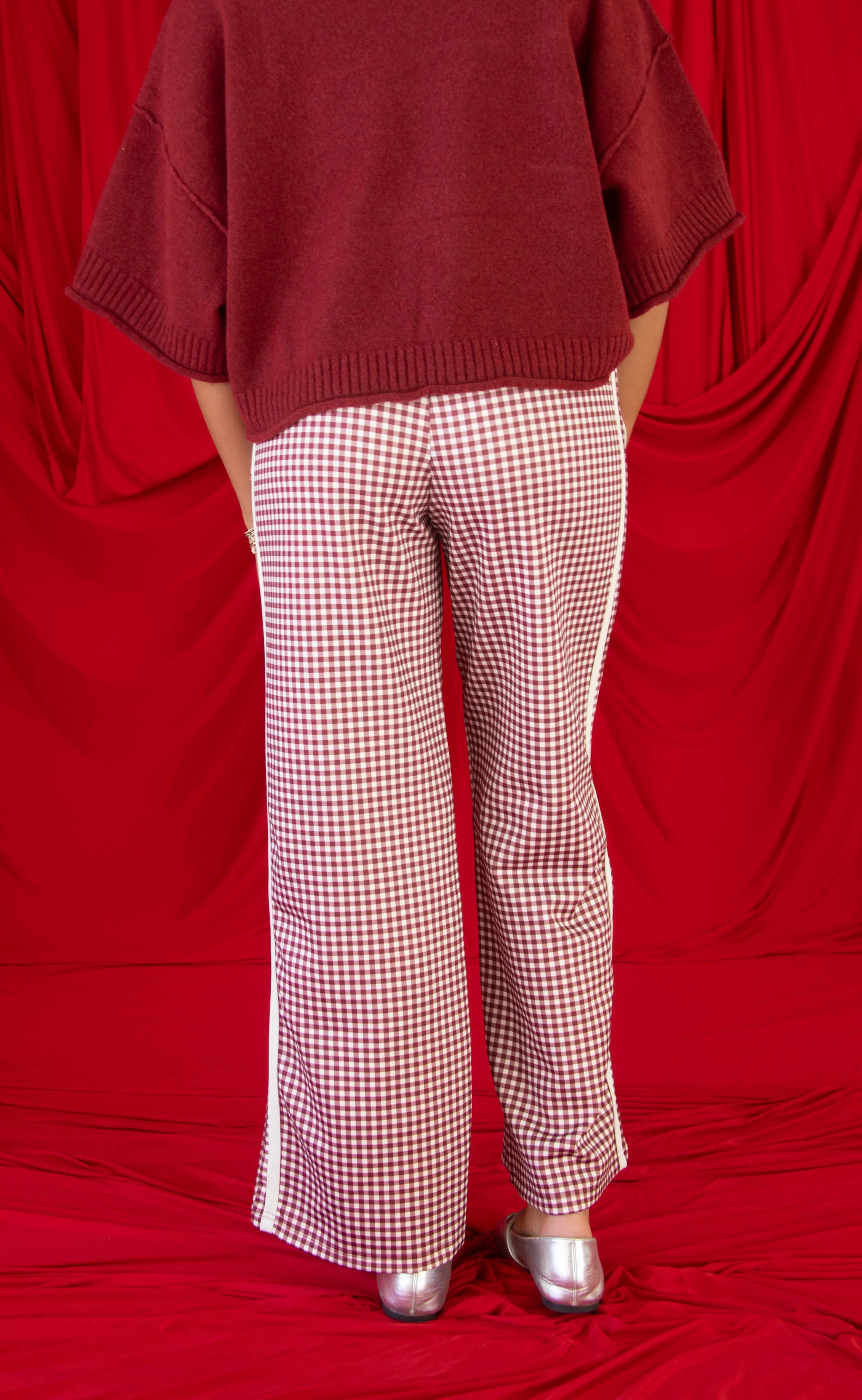 get going gingham track pants sold by RIFFRAFF product image thumbnail 4