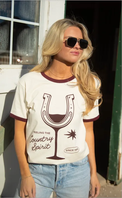 charlie southern: country spirit ringer tee sold by RIFFRAFF