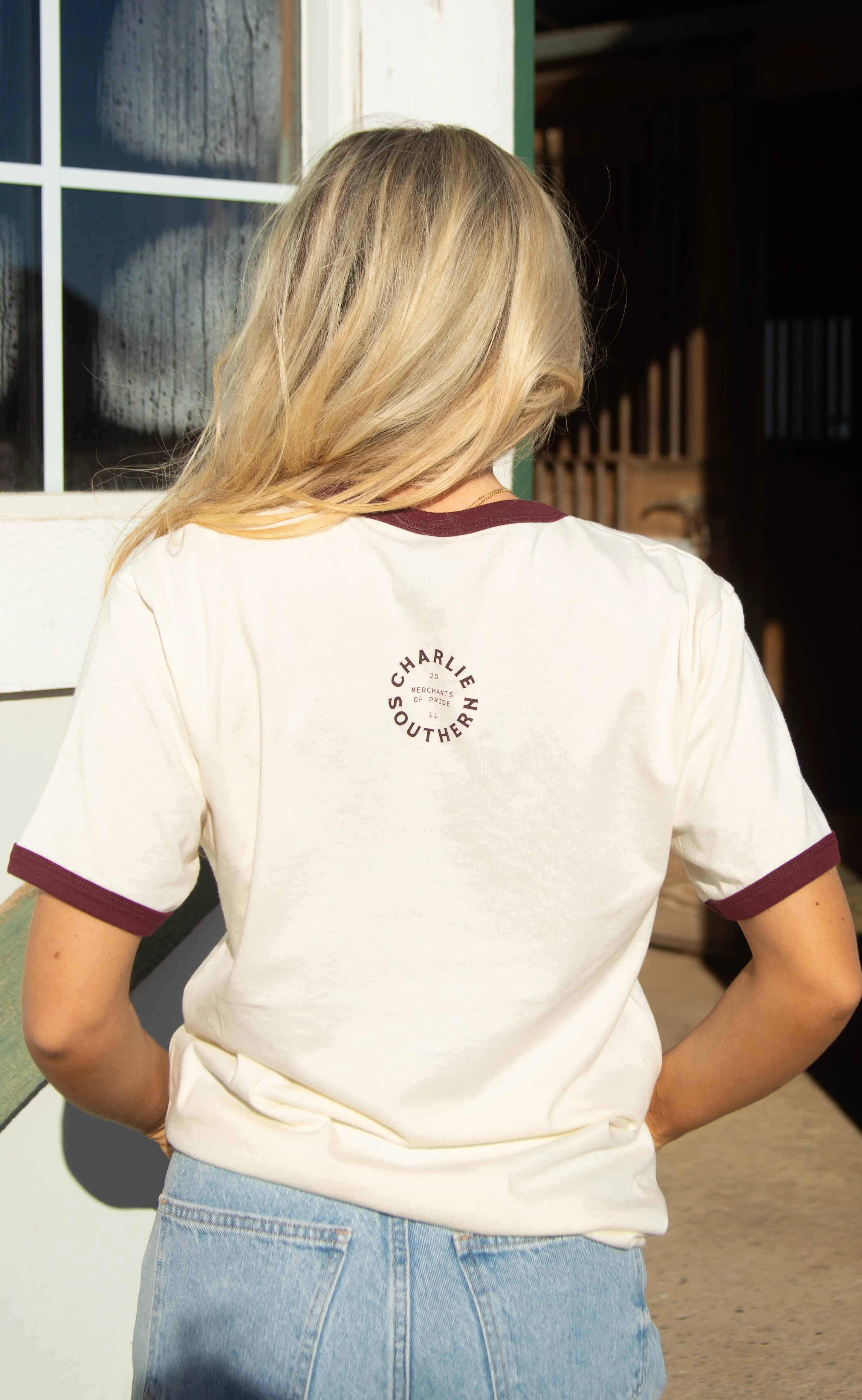 charlie southern: country spirit ringer tee sold by RIFFRAFF product image thumbnail 3