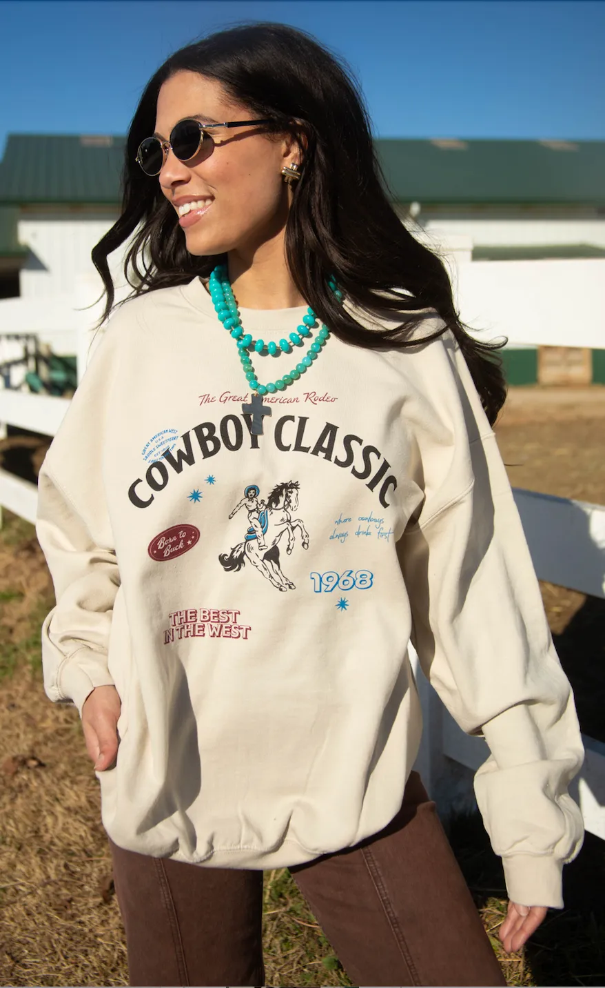 charlie southern: cowboy classic patchwork sweatshirt sold by RIFFRAFF product image thumbnail 3
