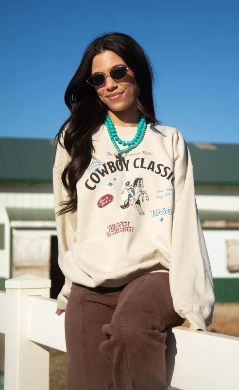 charlie southern: cowboy classic patchwork sweatshirt made by RIFFRAFF