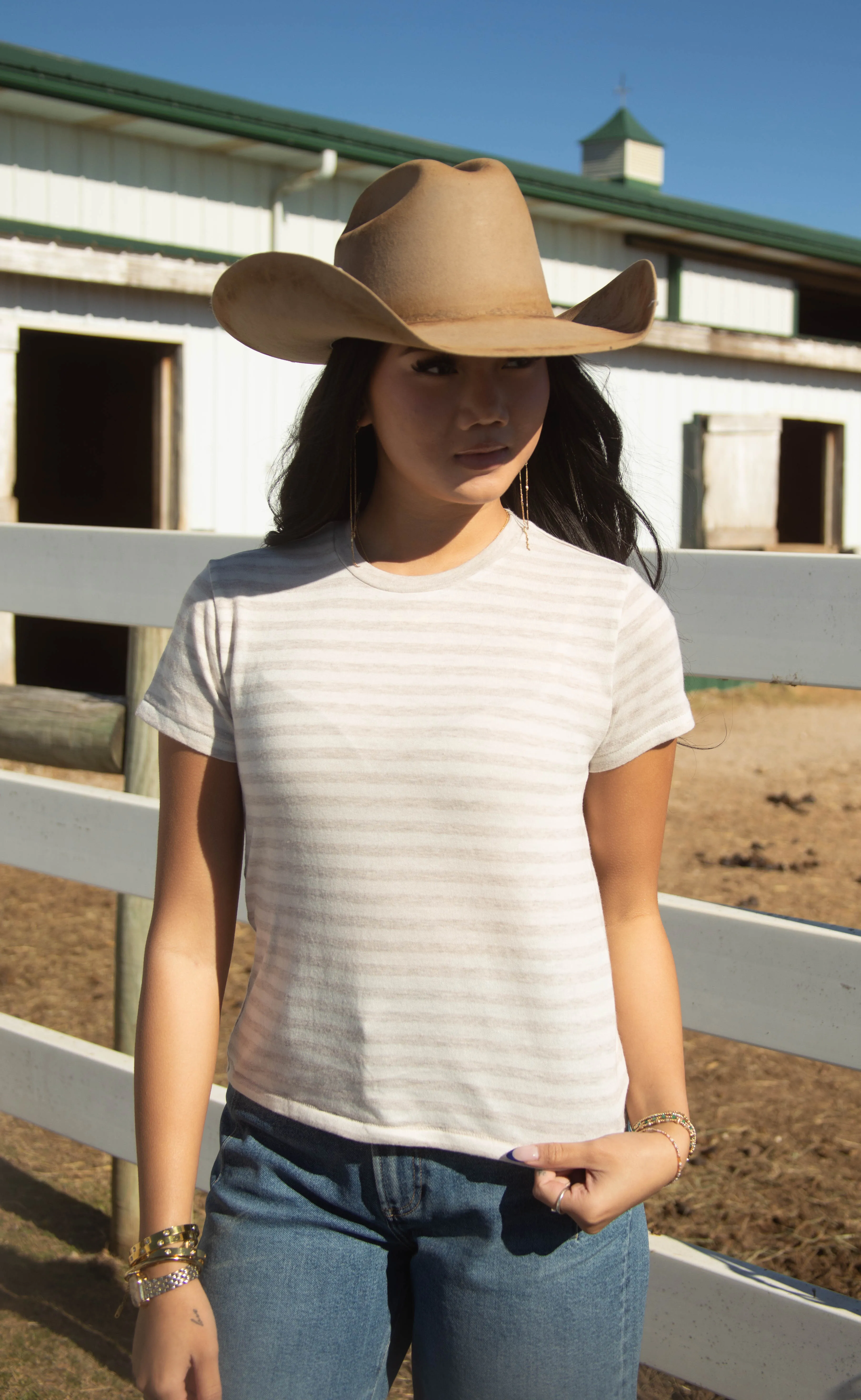 z supply: tourist striped tee - natural sold by RIFFRAFF product image thumbnail 2