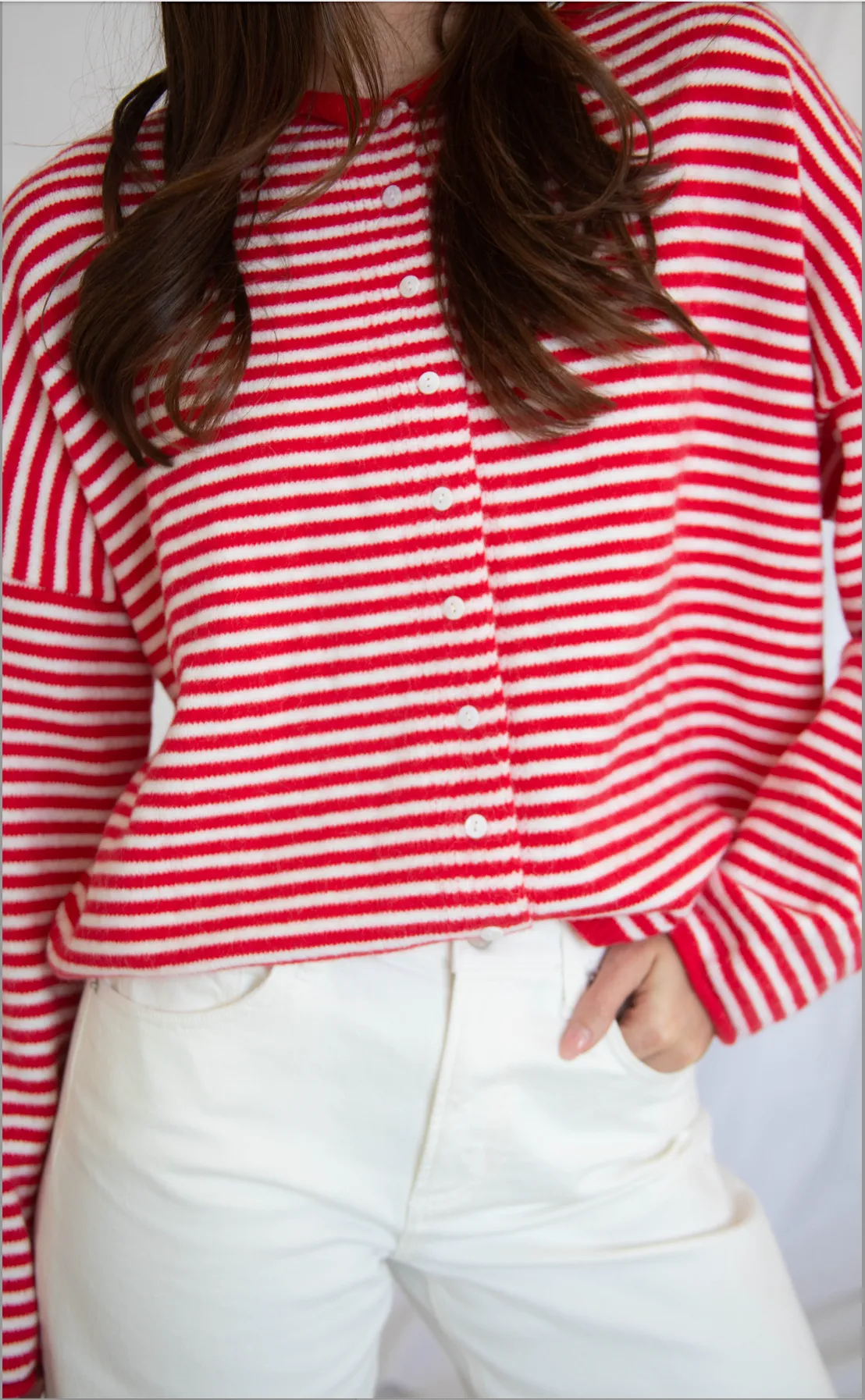 not over you cardigan - red sold by RIFFRAFF product image thumbnail 2