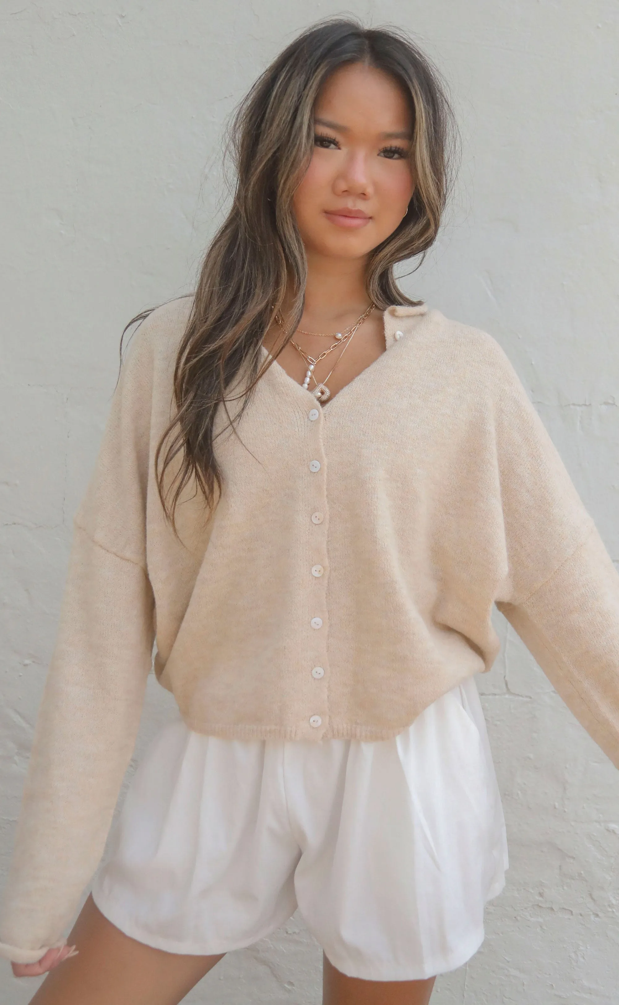 beat of your heart cardigan - natural sold by RIFFRAFF product image thumbnail 2