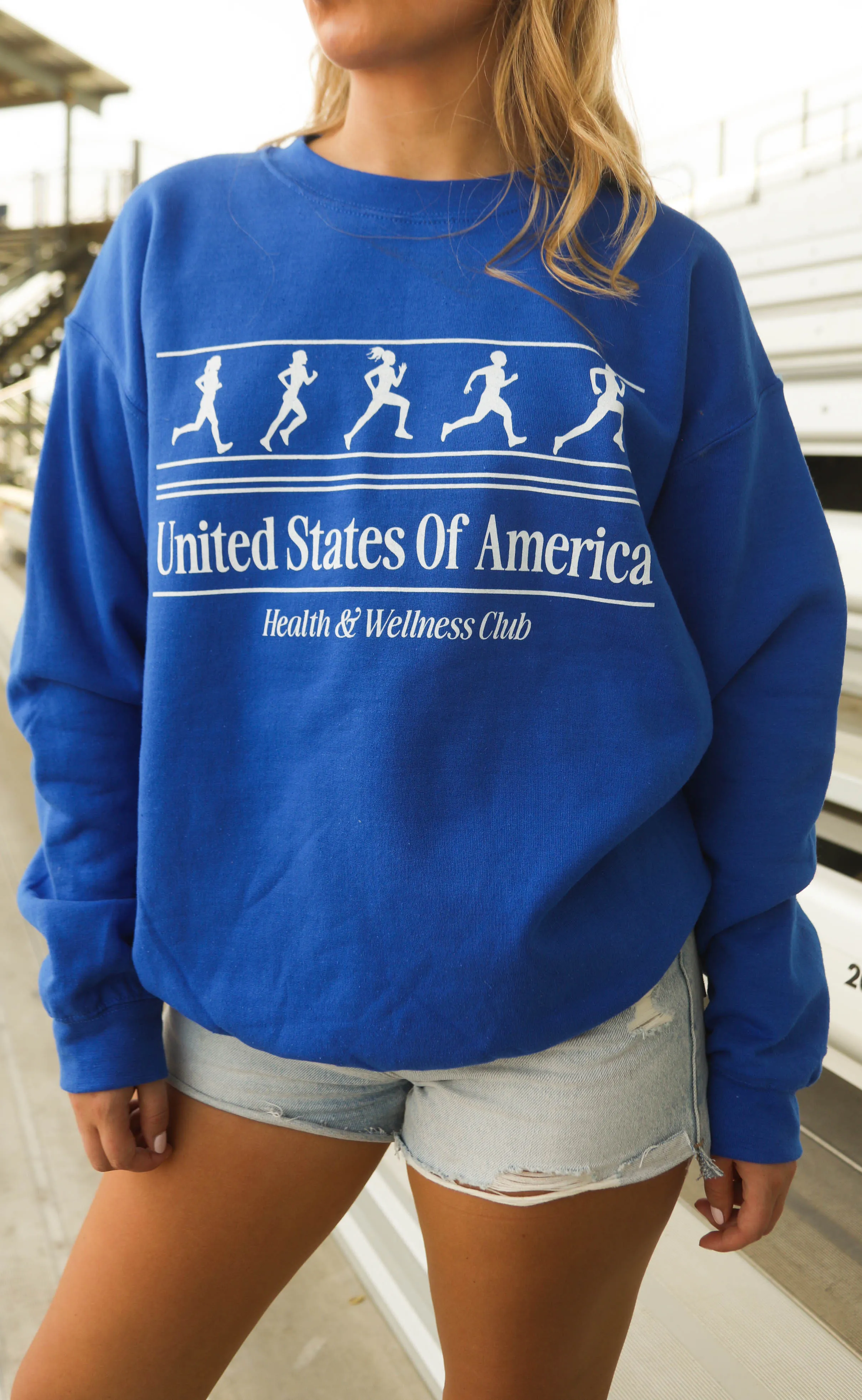 friday + saturday: usa health + wellness sweatshirt sold by RIFFRAFF product image thumbnail 2