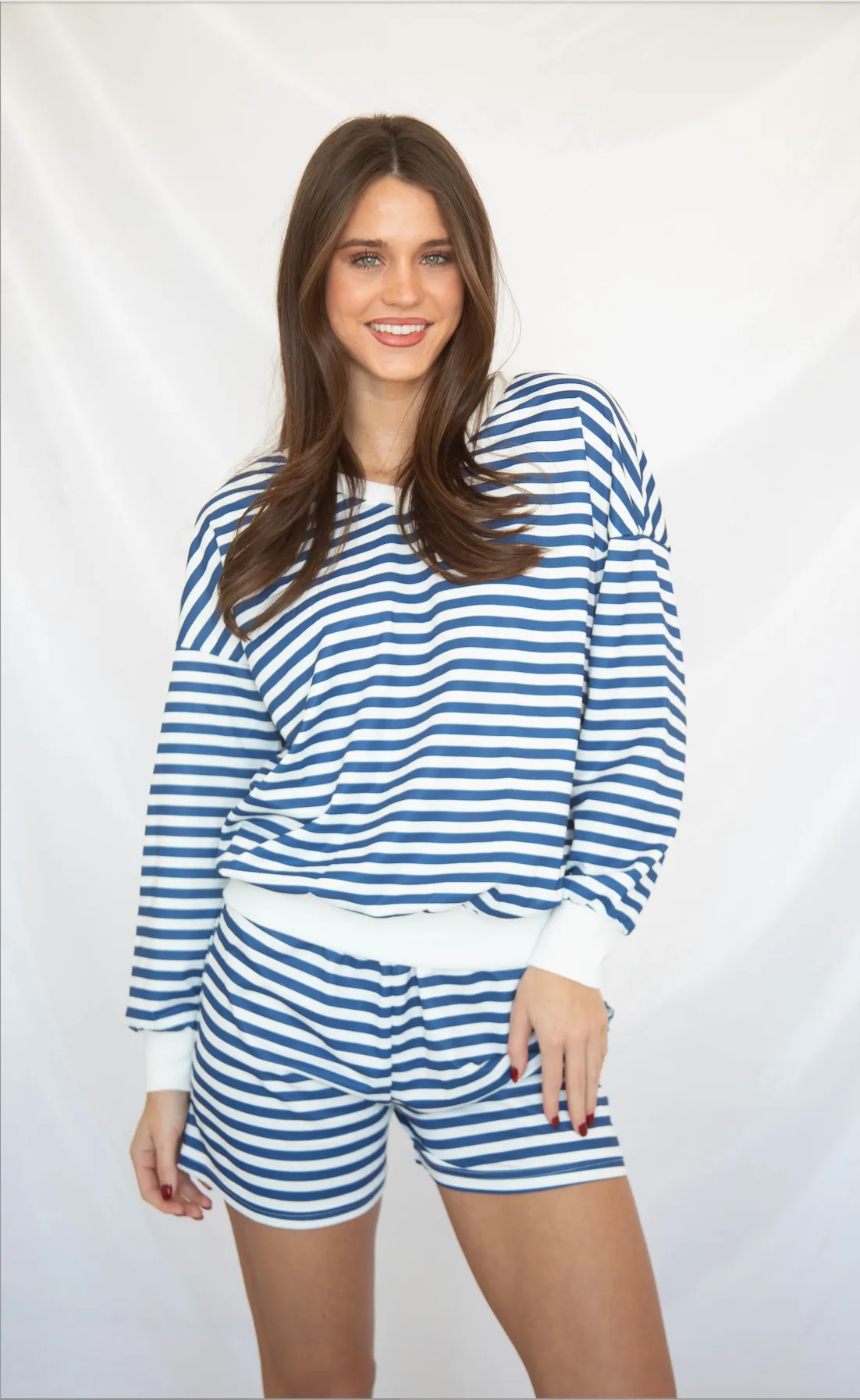 tomorrow will come striped set - blue sold by RIFFRAFF