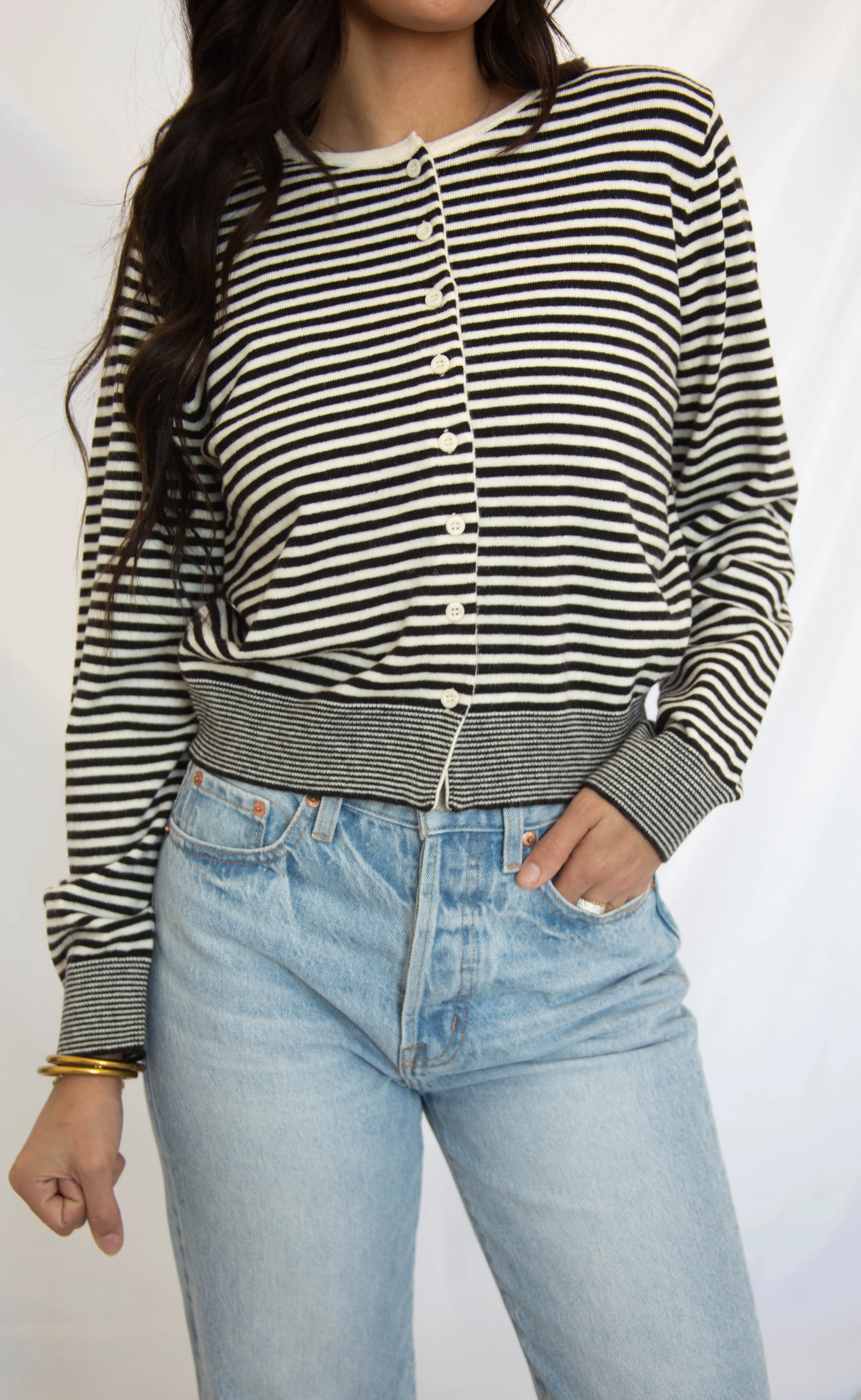 crisp lines cardigan sold by RIFFRAFF product image thumbnail 2