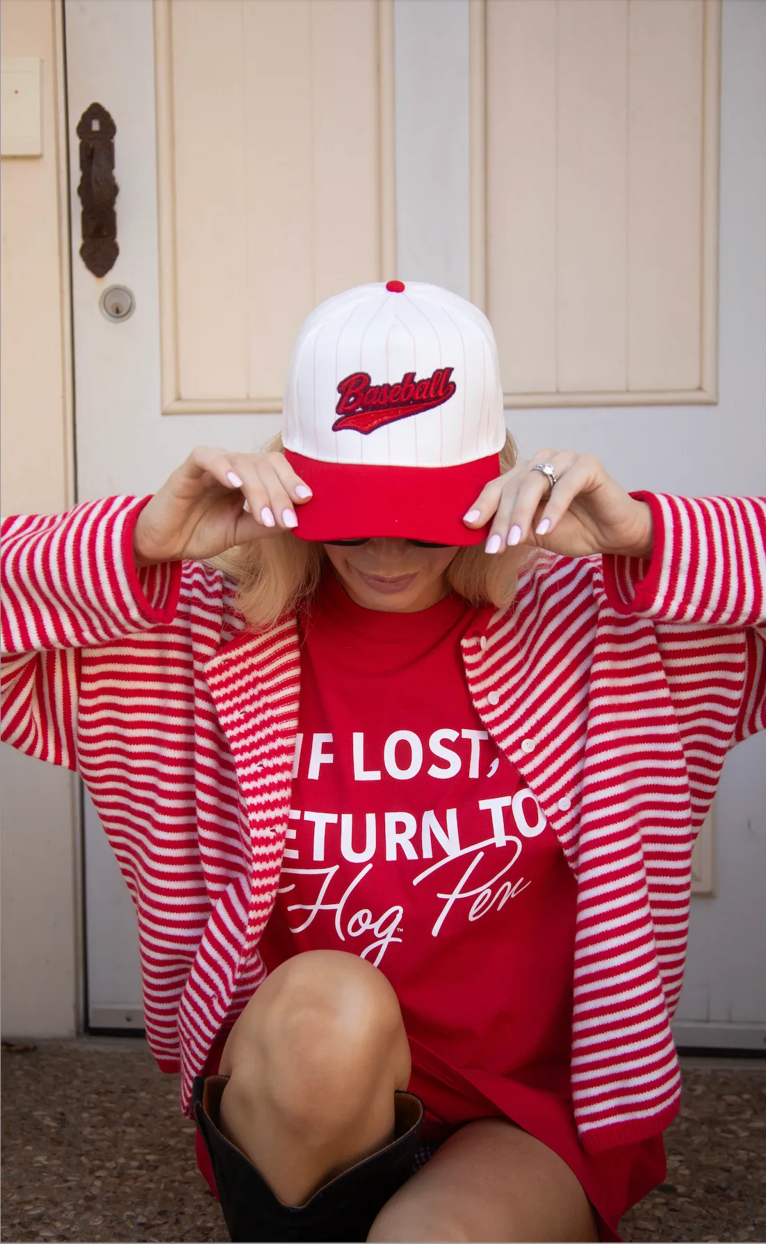 charlie southern: baseball pinstripe trucker sold by RIFFRAFF product image thumbnail 2