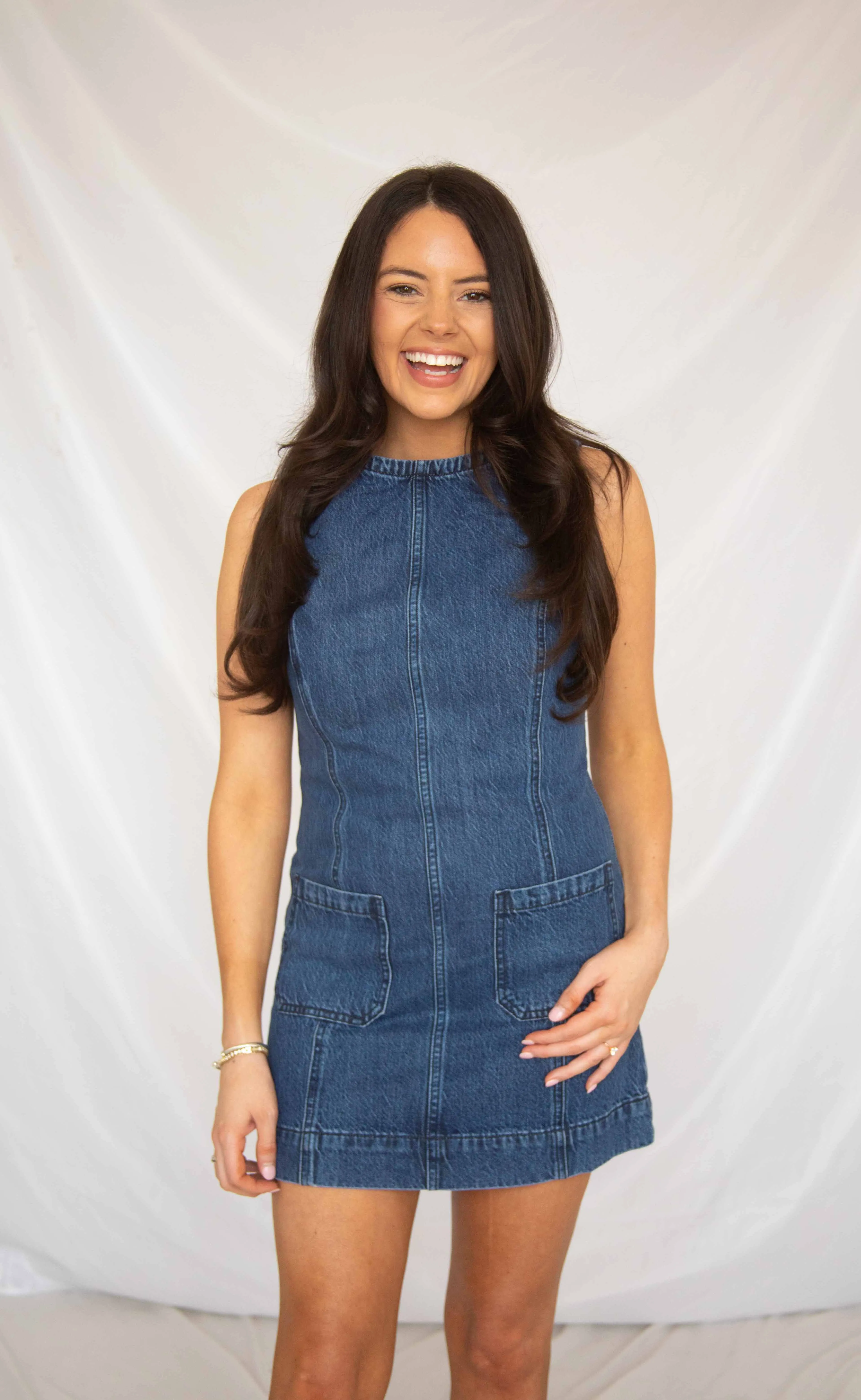 show me your mumu: boulevard mini dress - reservoir blue sold by RIFFRAFF product image thumbnail 2