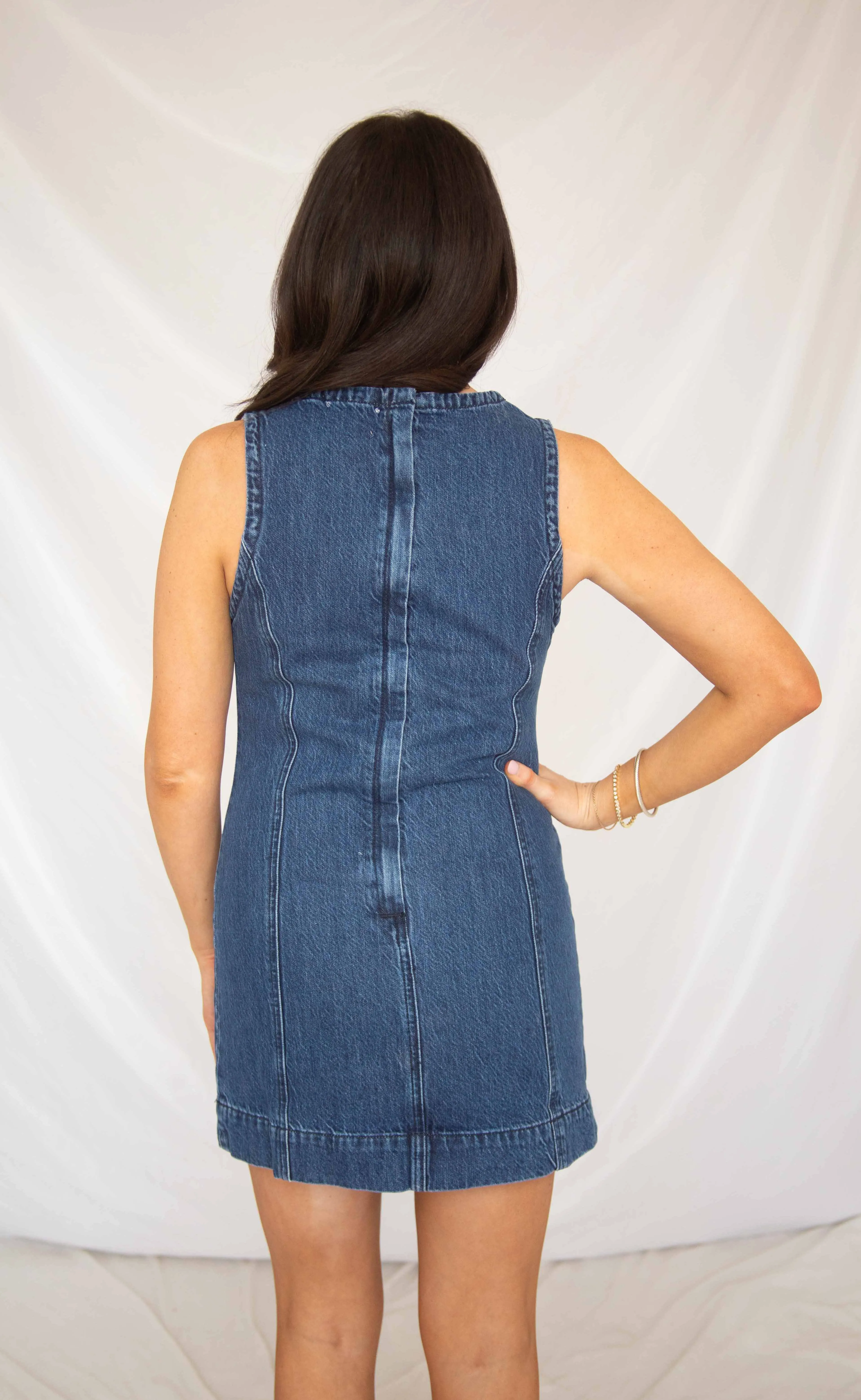 show me your mumu: boulevard mini dress - reservoir blue sold by RIFFRAFF product image thumbnail 3