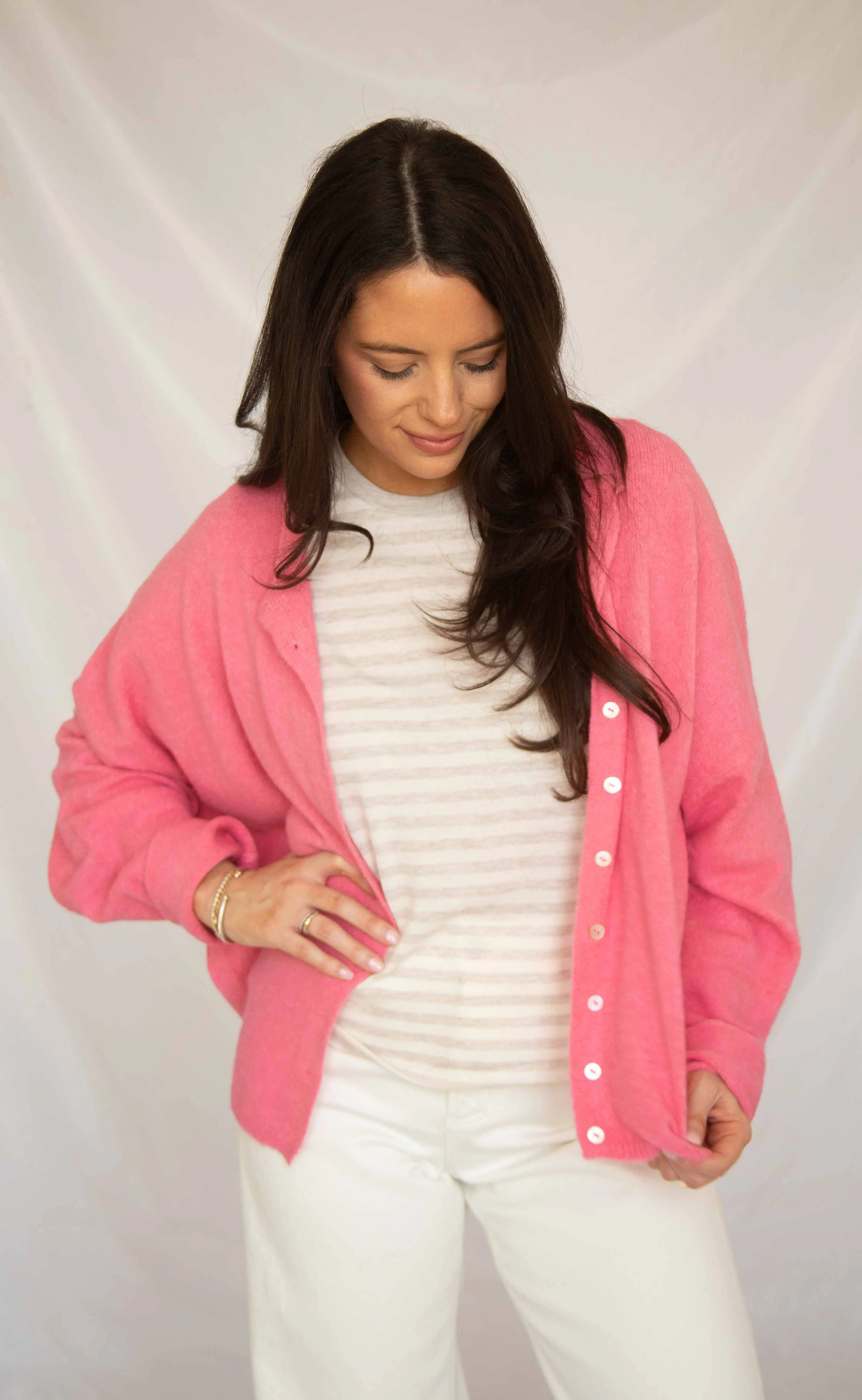 beat of your heart cardigan - rose sold by RIFFRAFF product image thumbnail 2