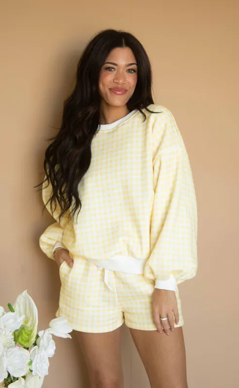 check to it gingham set - yellow sold by RIFFRAFF