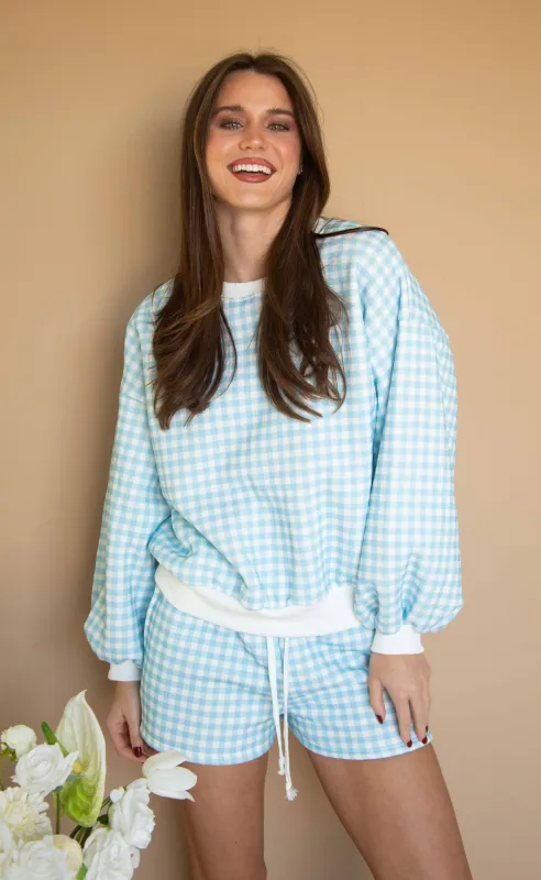 check to it gingham set - blue made by Papermoon