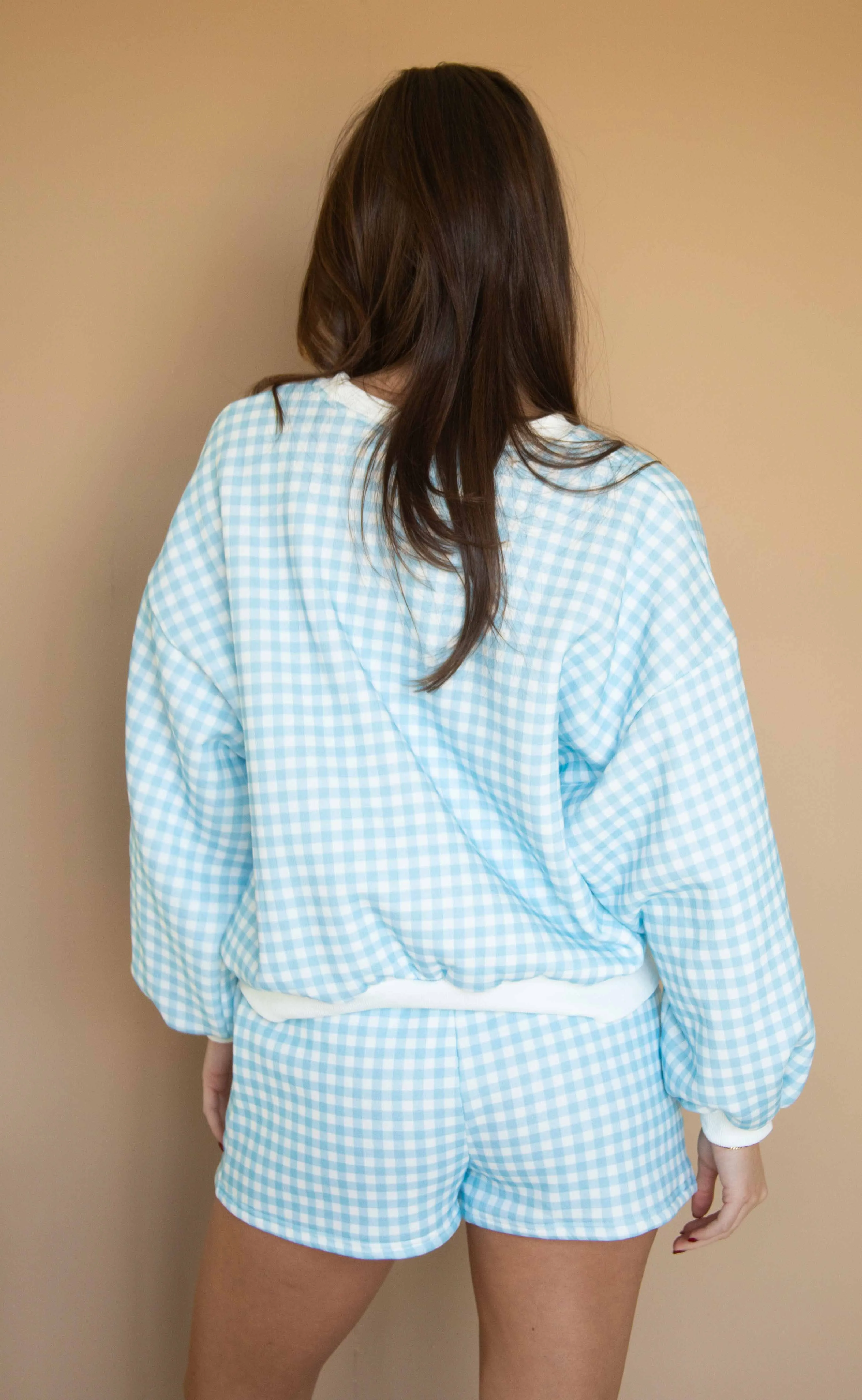 check to it gingham set - blue sold by RIFFRAFF product image thumbnail 3