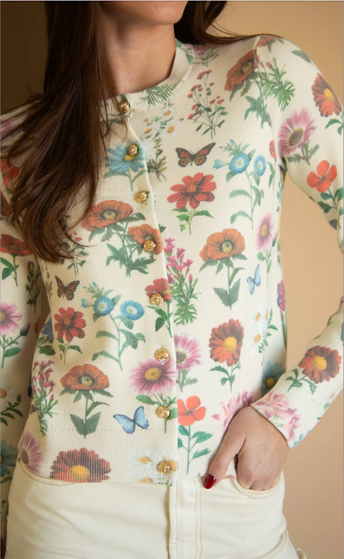 show me your mumu: cafe cardigan - french floral knit sold by RIFFRAFF product image thumbnail 2