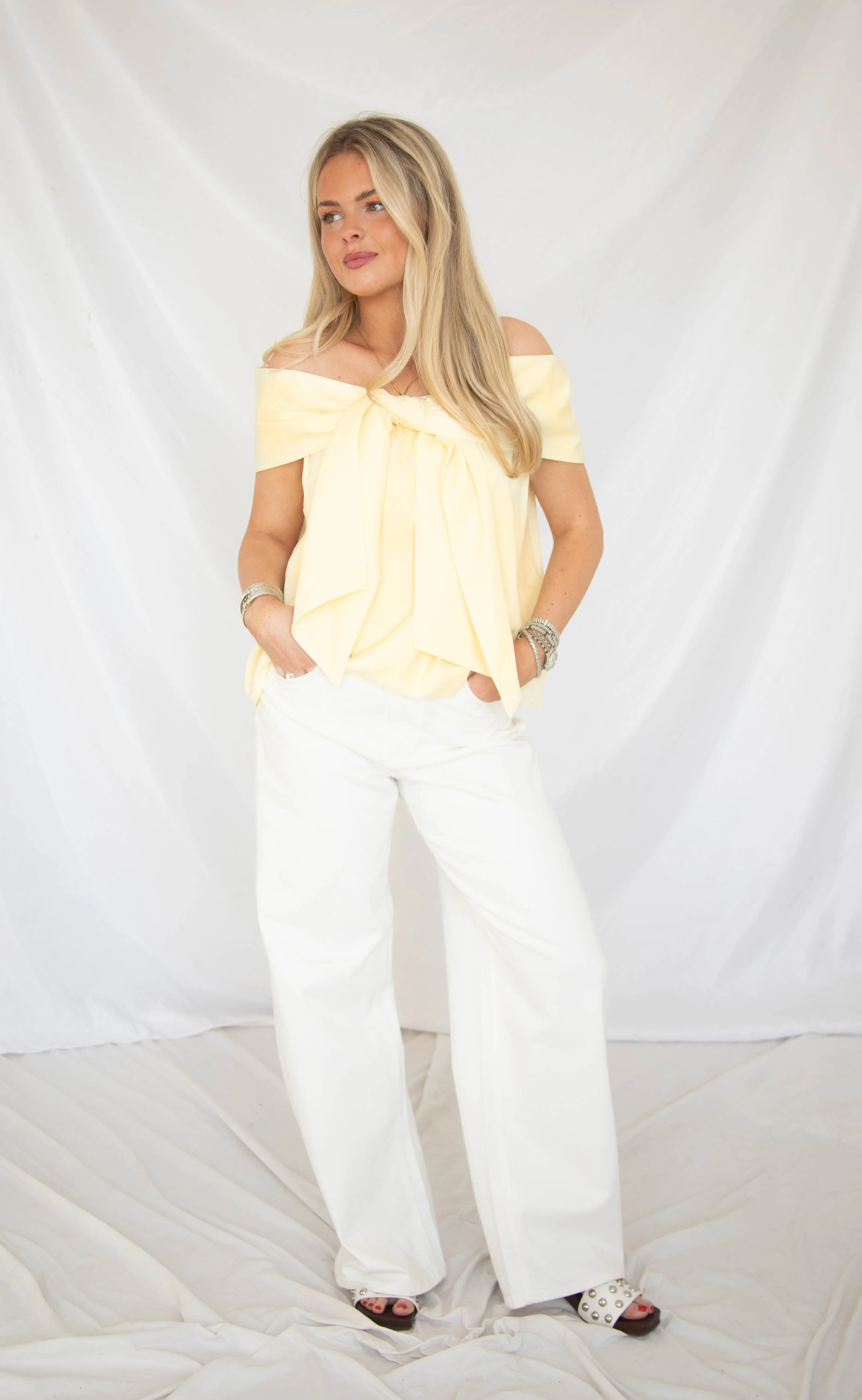 thrill me off the shoulder top sold by RIFFRAFF product image thumbnail 2