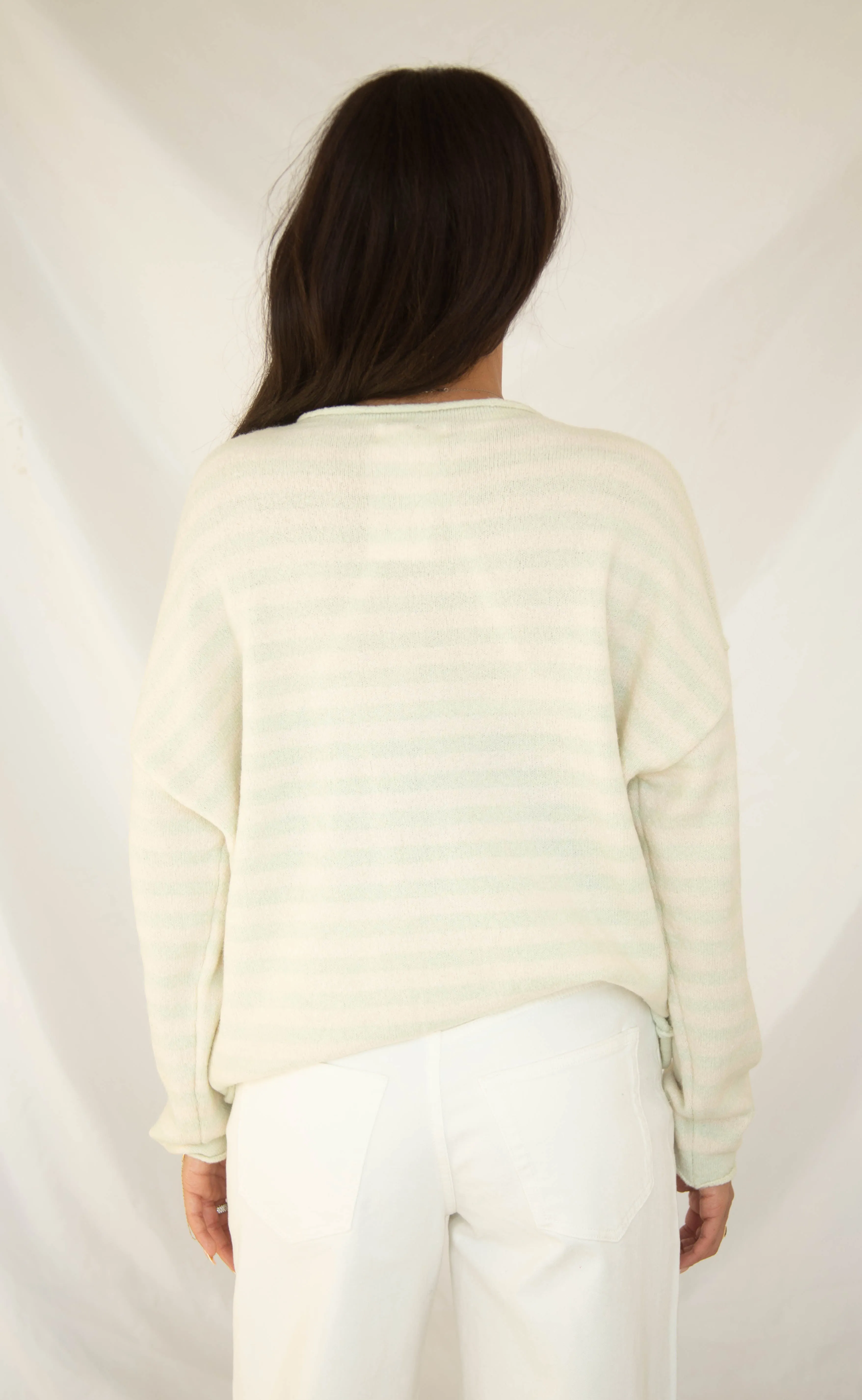 keep trying striped cardigan - mint sold by RIFFRAFF product image thumbnail 3