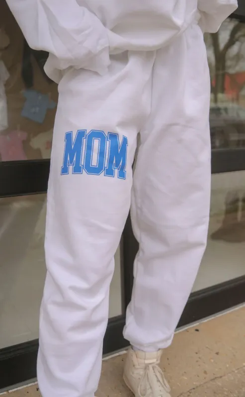 friday + saturday: mom sweatpants - blue sold by RIFFRAFF