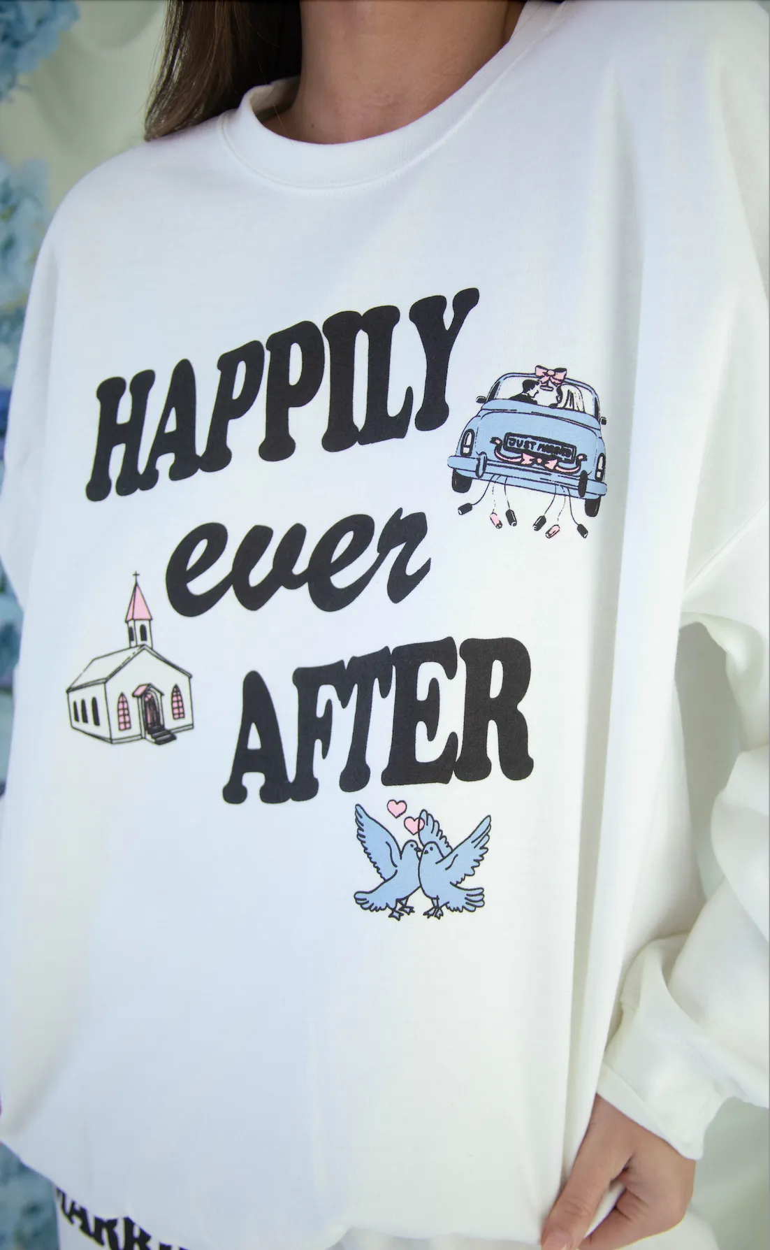 friday + saturday: happily ever after sweatshirt sold by RIFFRAFF product image thumbnail 3