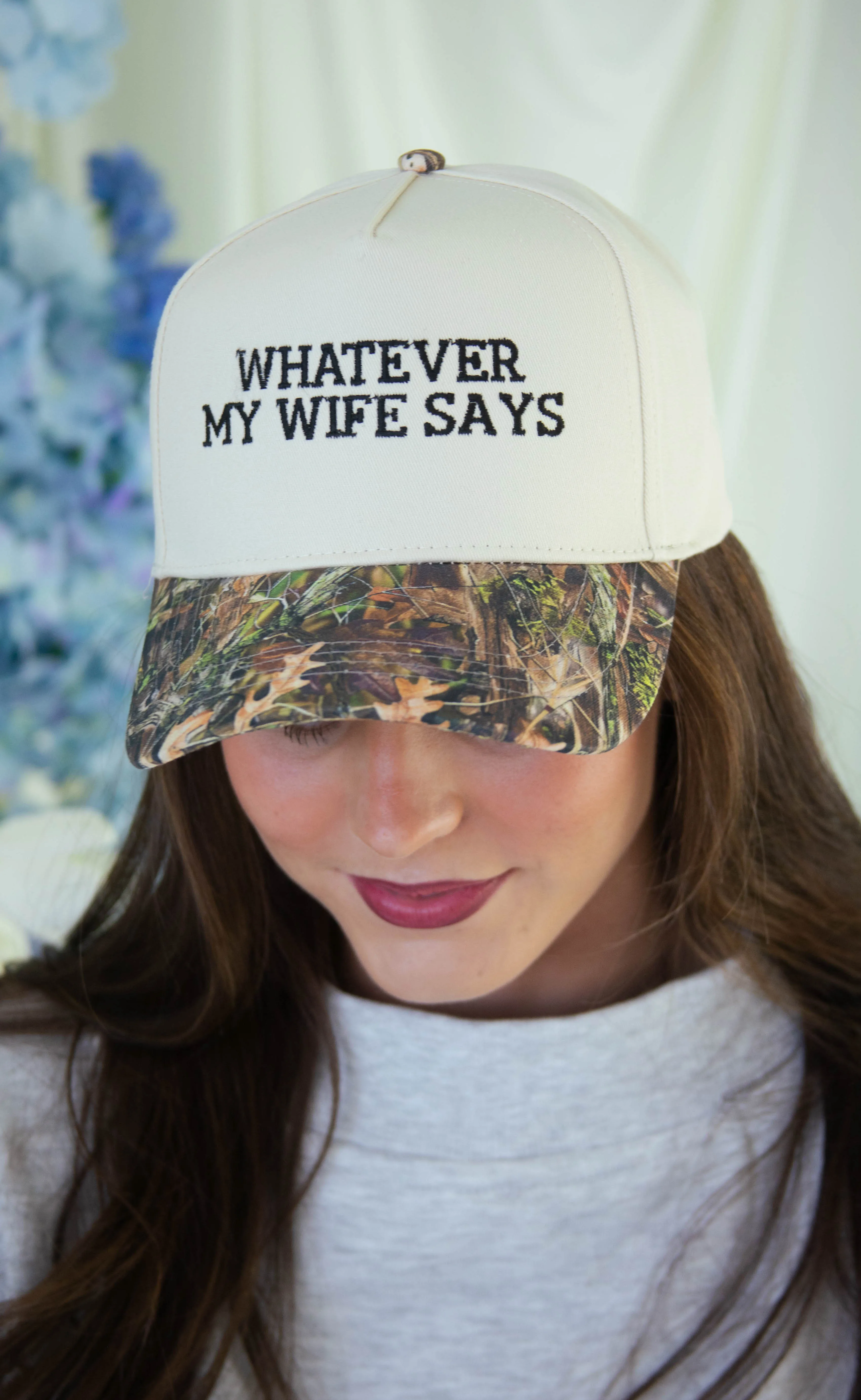 friday + saturday: whatever my wife says trucker - camo sold by RIFFRAFF product image thumbnail 2