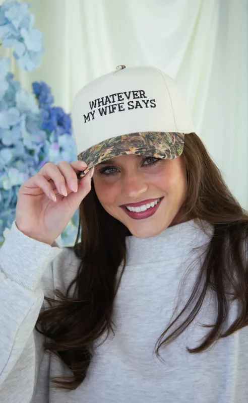 friday + saturday: whatever my wife says trucker - camo made by RIFFRAFF