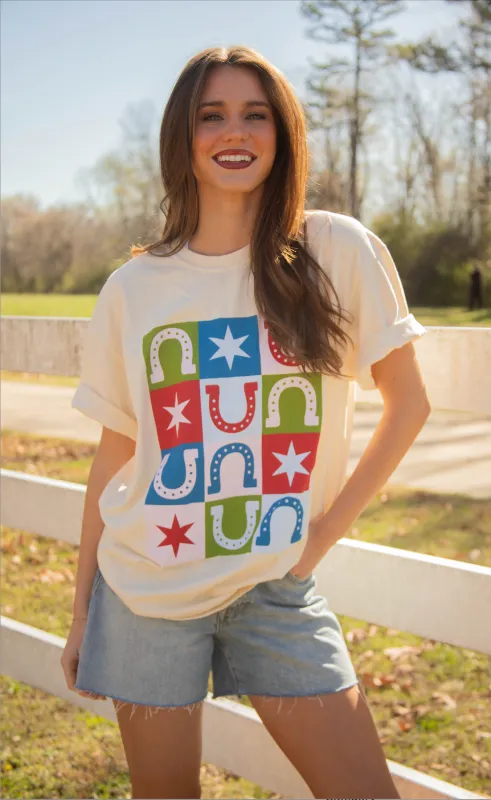 charlie southern: lucky horseshoe tee made by RIFFRAFF