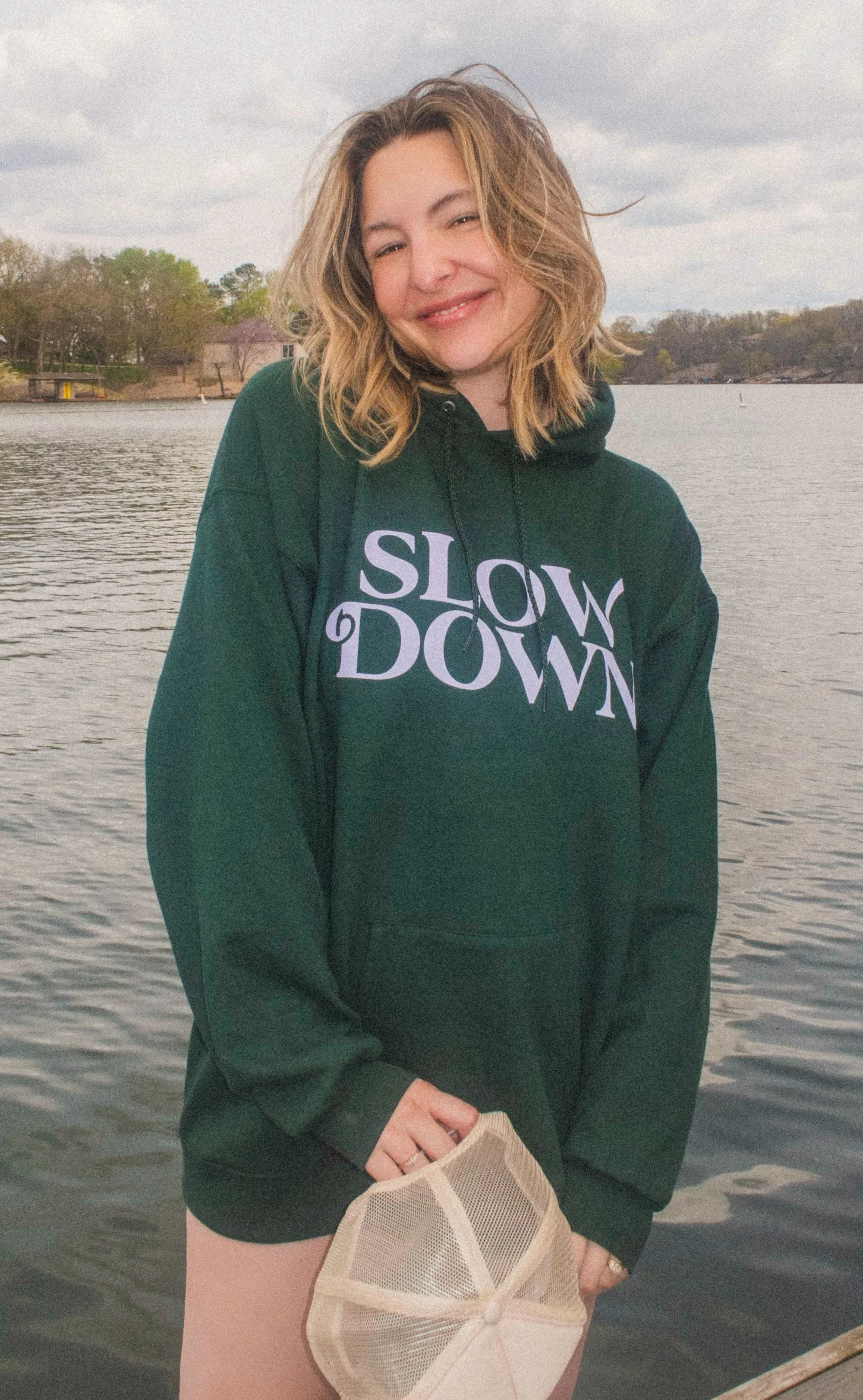 jo johnson: no wake zone hoodie - green sold by RIFFRAFF product image thumbnail 2