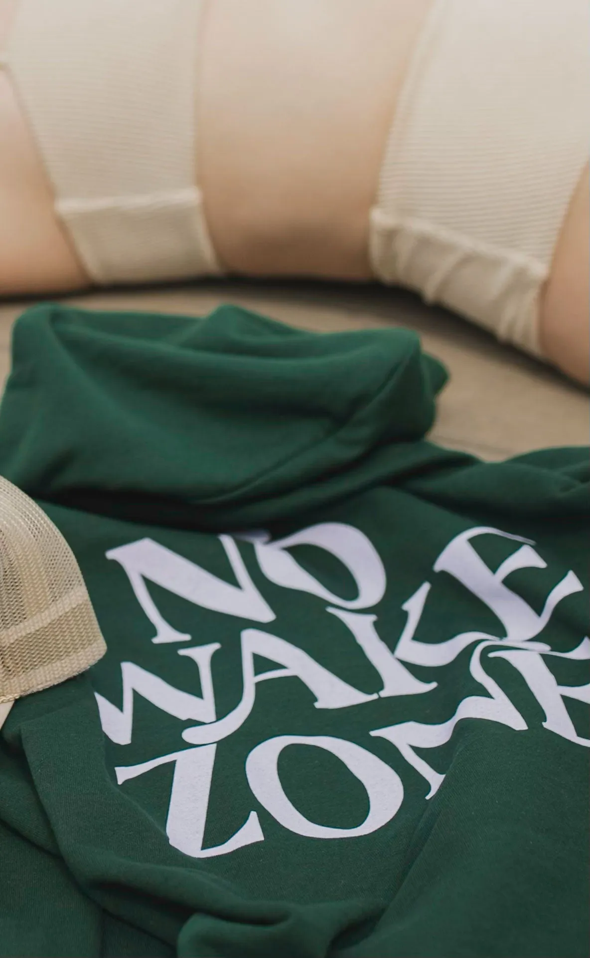 jo johnson: no wake zone hoodie - green sold by RIFFRAFF product image thumbnail 3