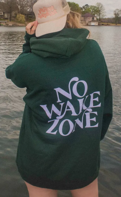 jo johnson: no wake zone hoodie - green made by RIFFRAFF