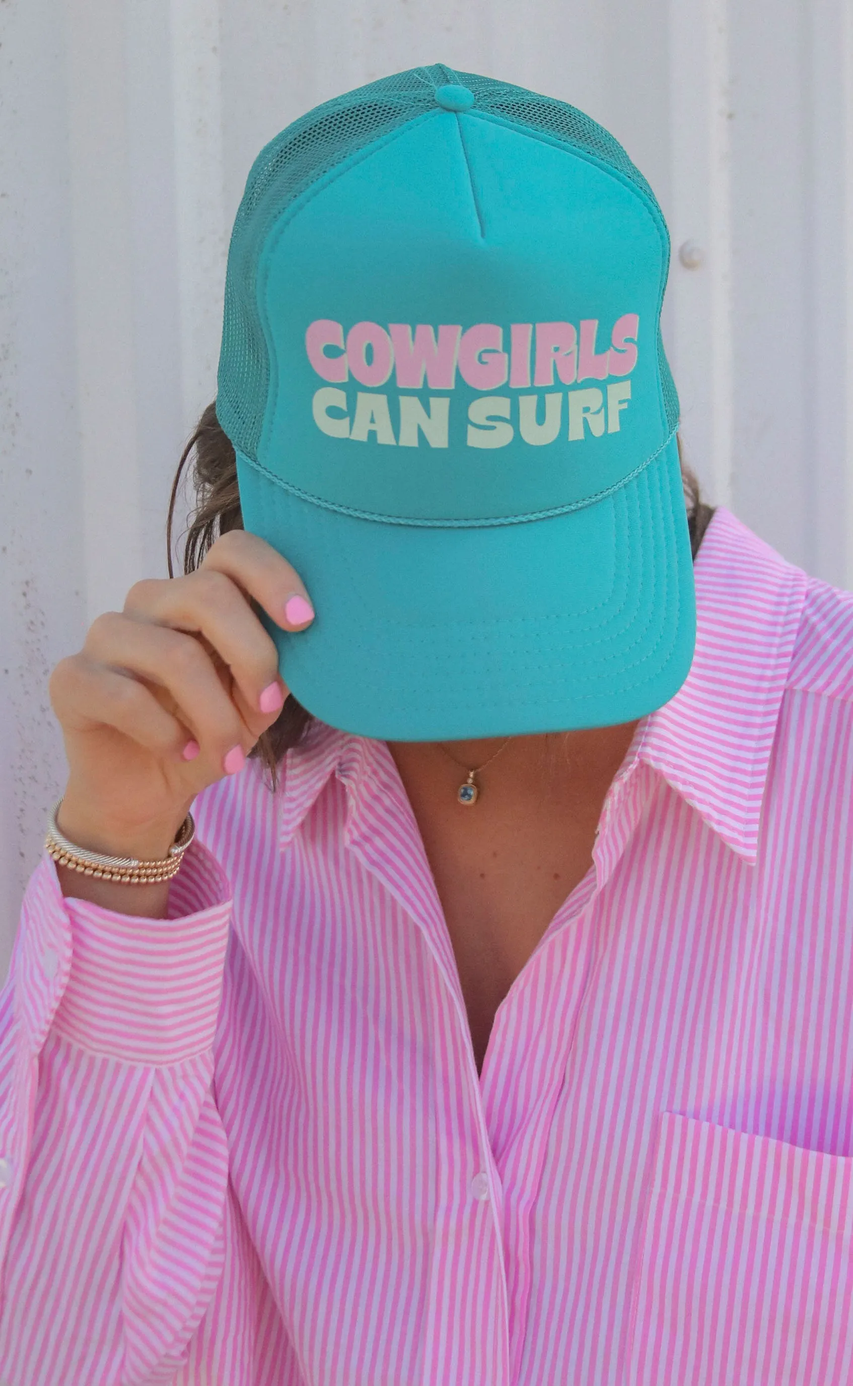 charlie southern: cowgirls can surf trucker hat sold by RIFFRAFF product image thumbnail 2
