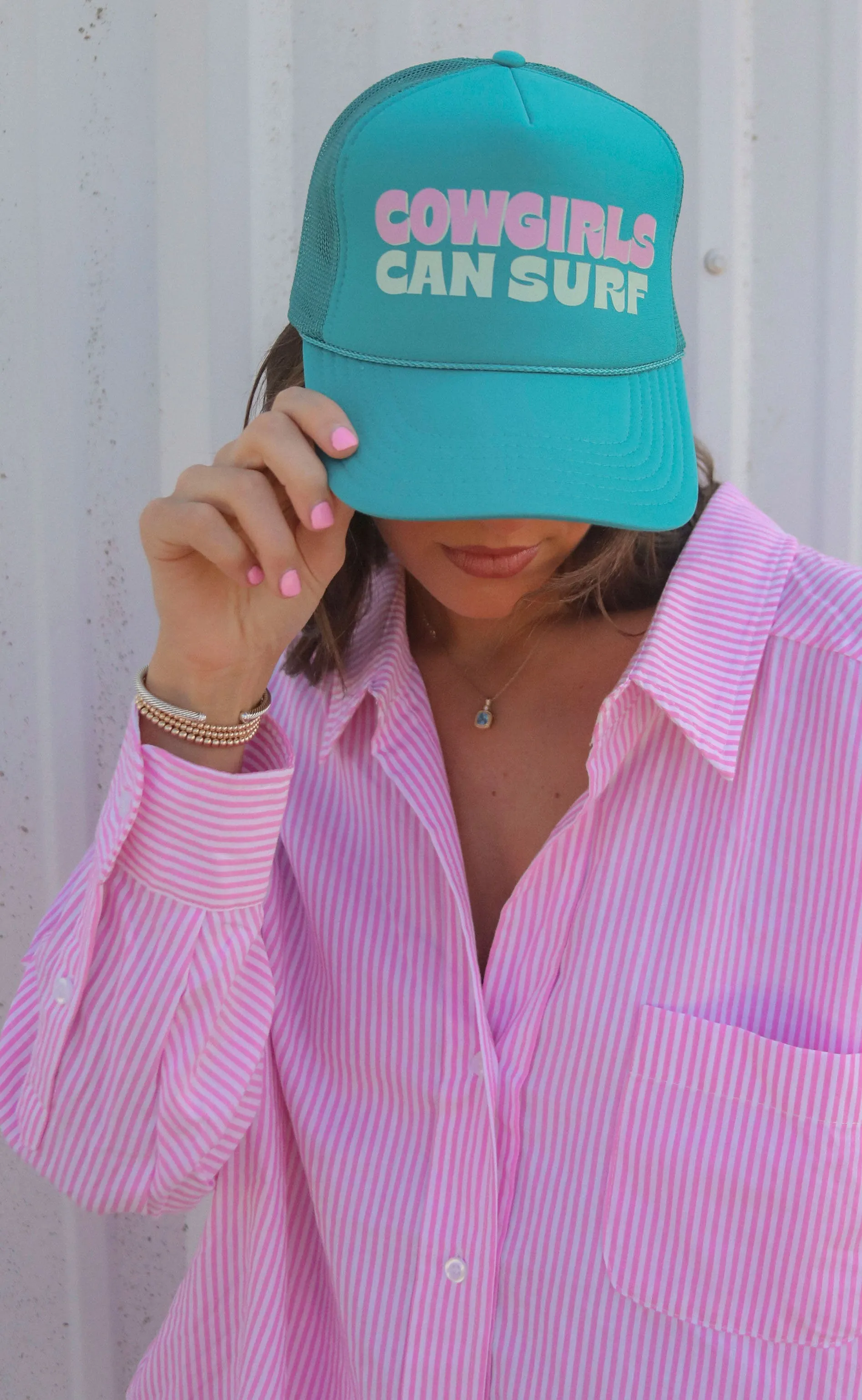 charlie southern: cowgirls can surf trucker hat sold by RIFFRAFF product image thumbnail 4