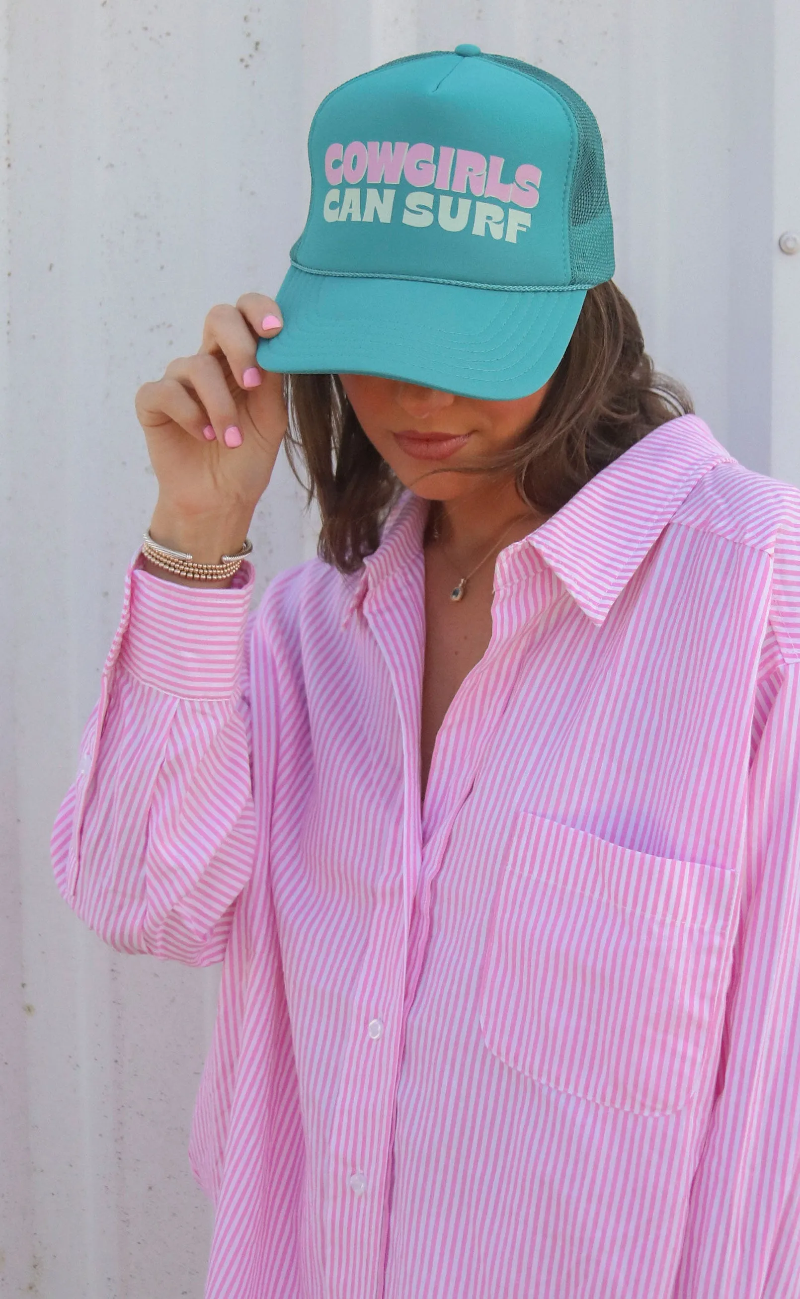 charlie southern: cowgirls can surf trucker hat sold by RIFFRAFF product image thumbnail 5