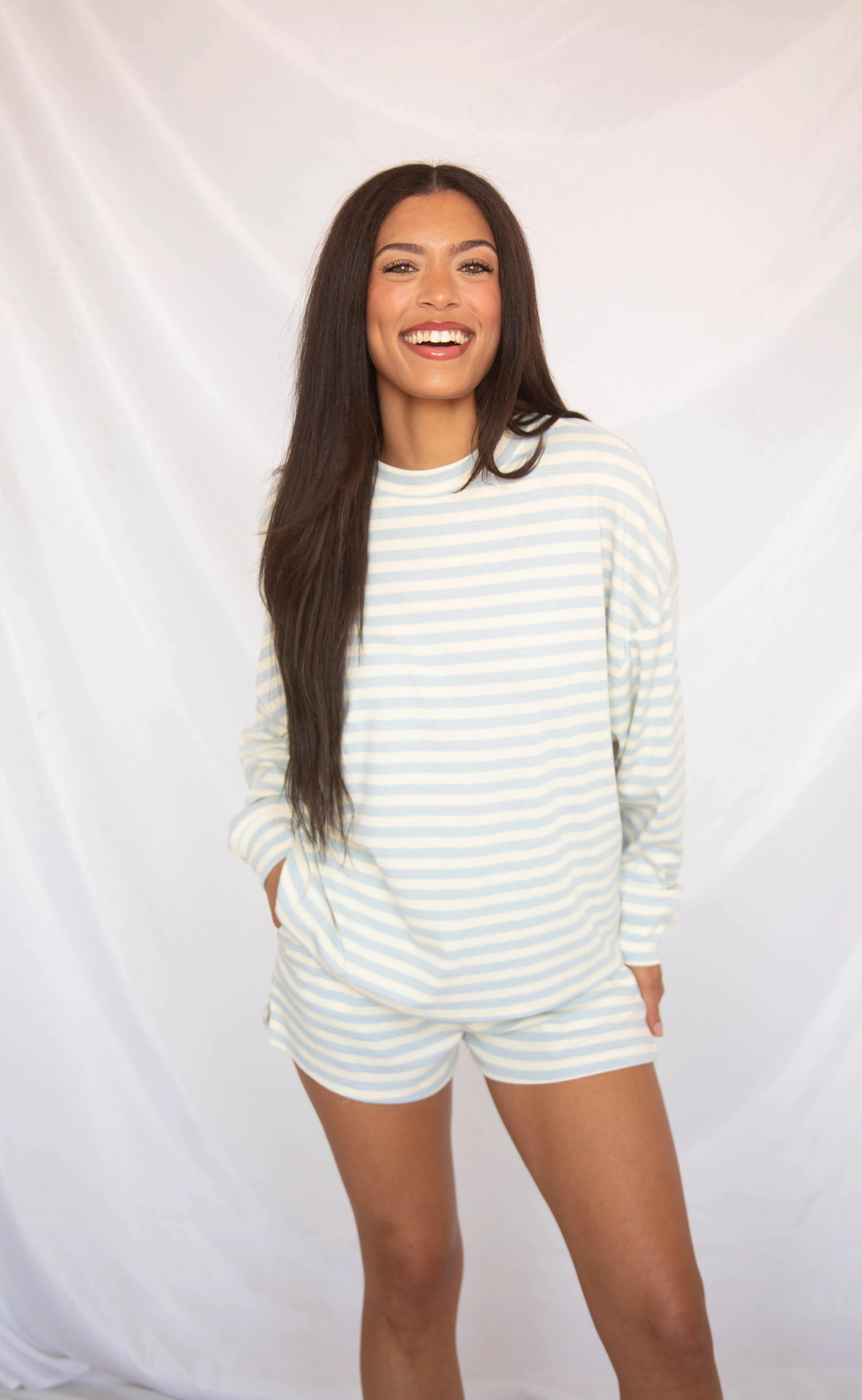 not over you striped set - blue sold by RIFFRAFF product image thumbnail 2