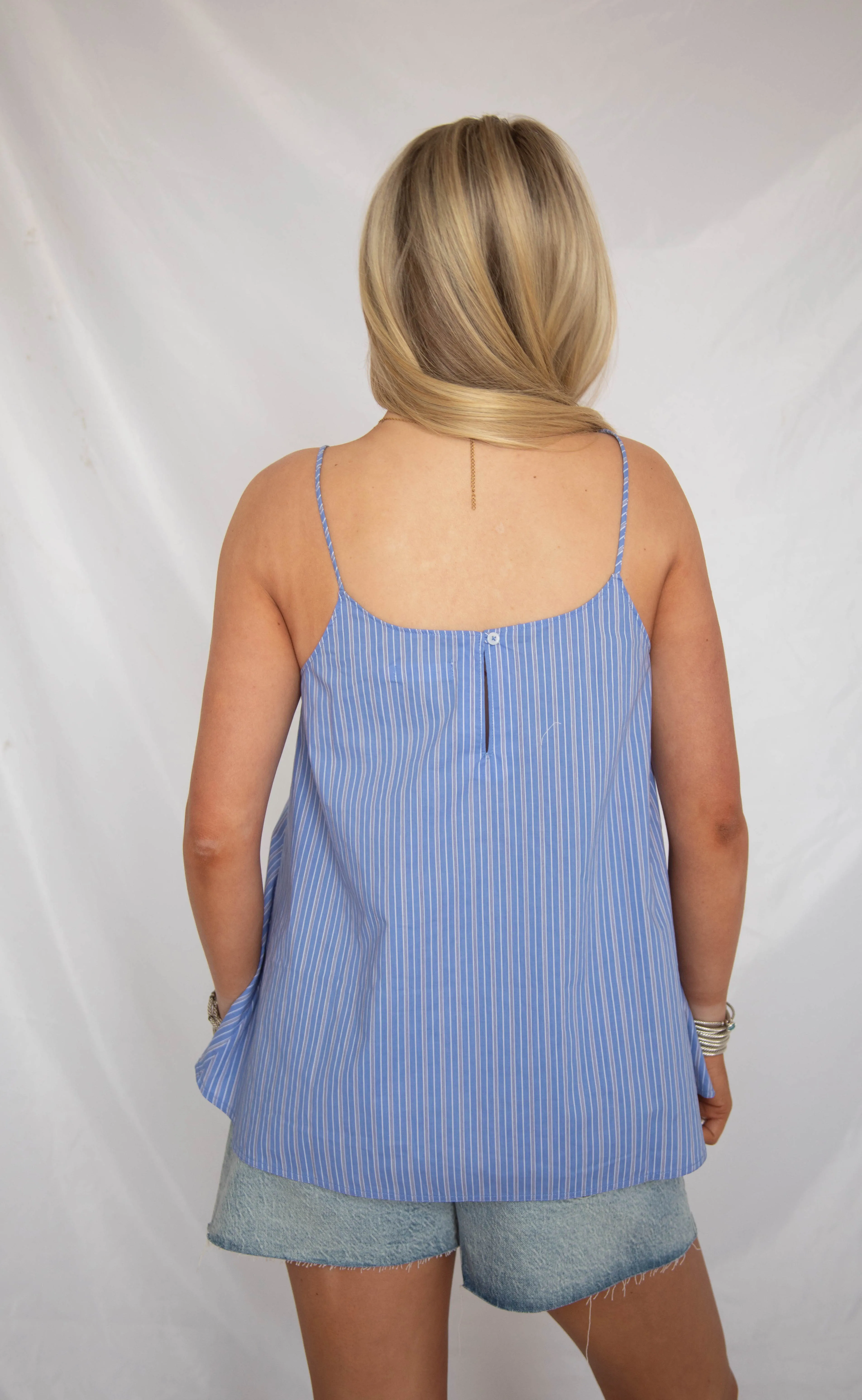 forever with me striped tank - blue sold by RIFFRAFF product image thumbnail 3
