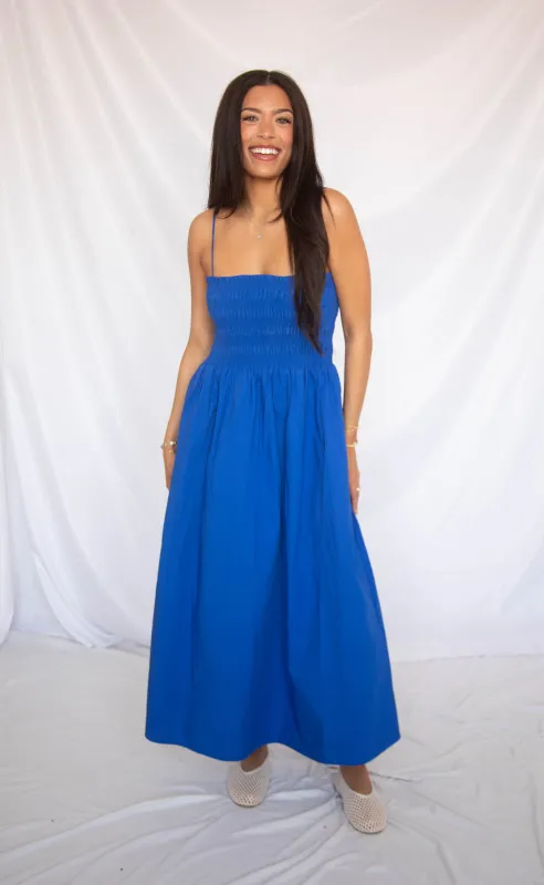 z supply: cornelia poplin midi dress - nautical made by Z Supply