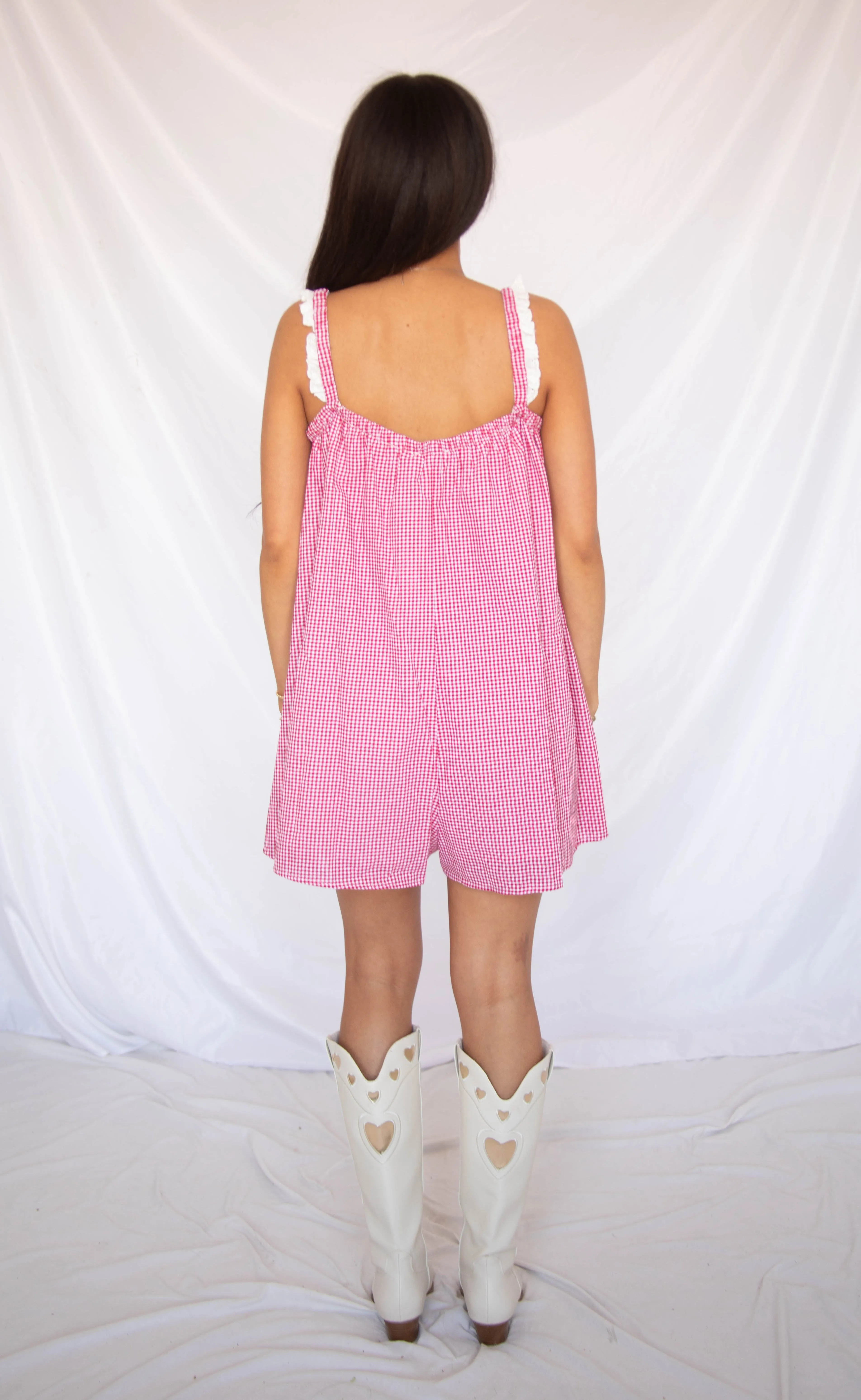 nothing on you gingham romper sold by RIFFRAFF product image thumbnail 3