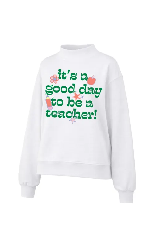 friday + saturday: good day to be a teacher mockneck made by RIFFRAFF
