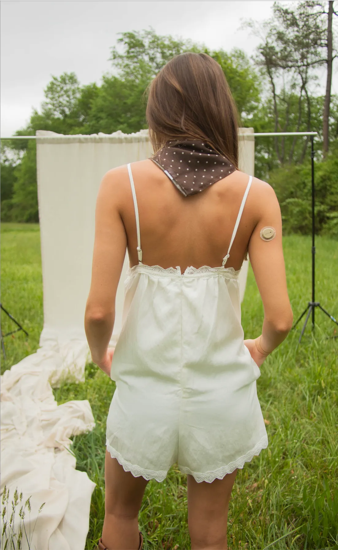 this is the moment lace trim romper sold by RIFFRAFF product image thumbnail 3