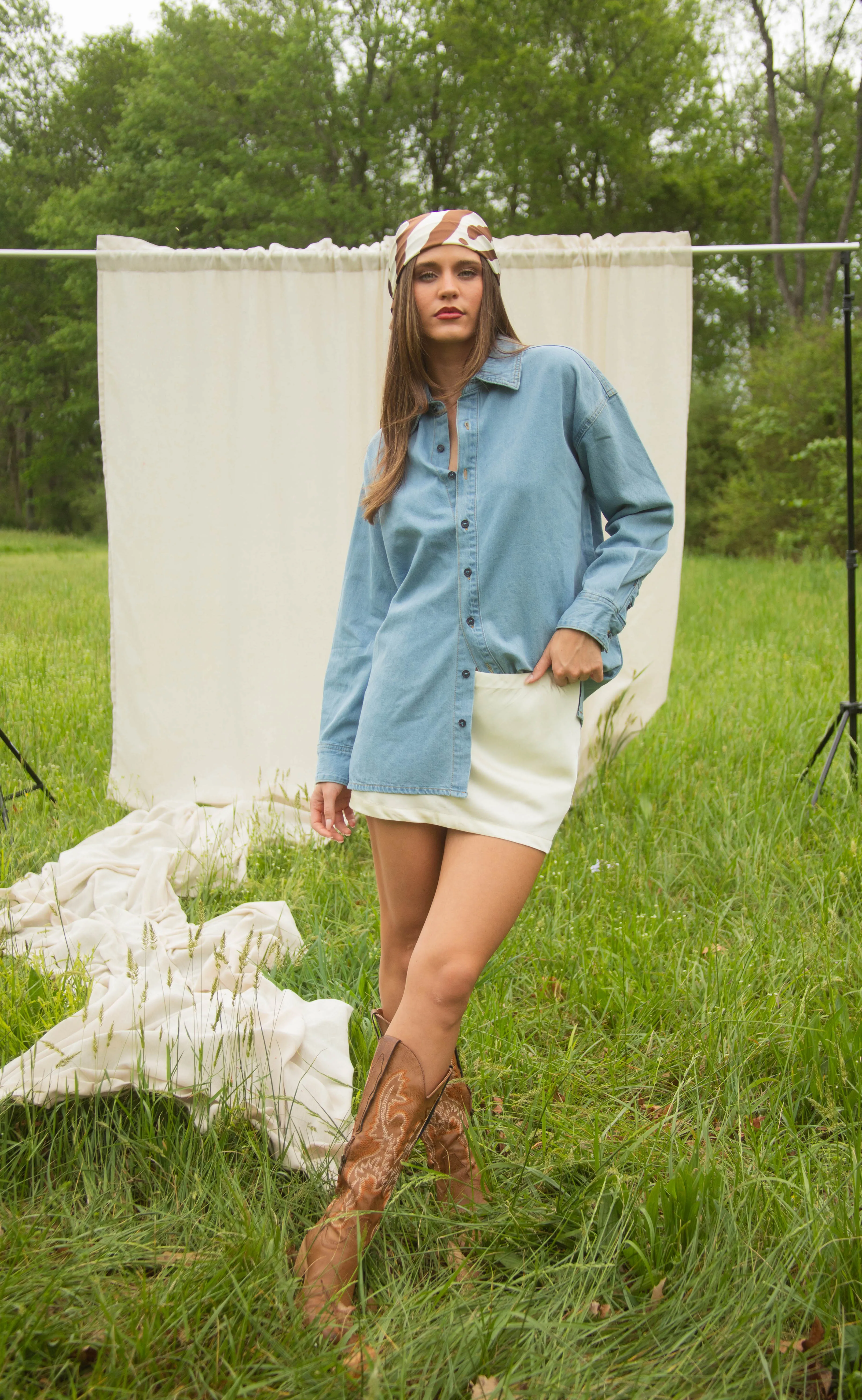 slow dancing satin mini skirt sold by RIFFRAFF product image thumbnail 2