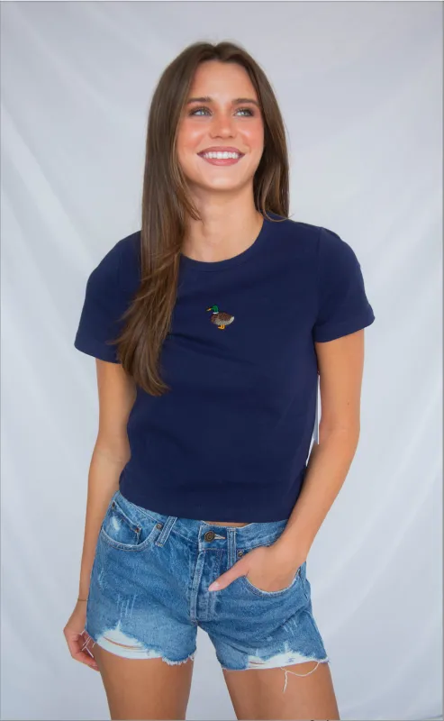 mallard embroidered tee made by Raisonnel