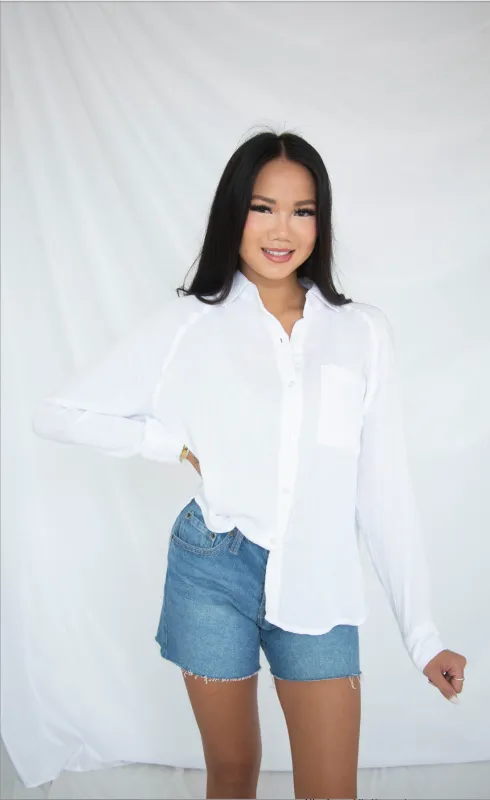 z supply: the perfect airy top - white made by Z Supply