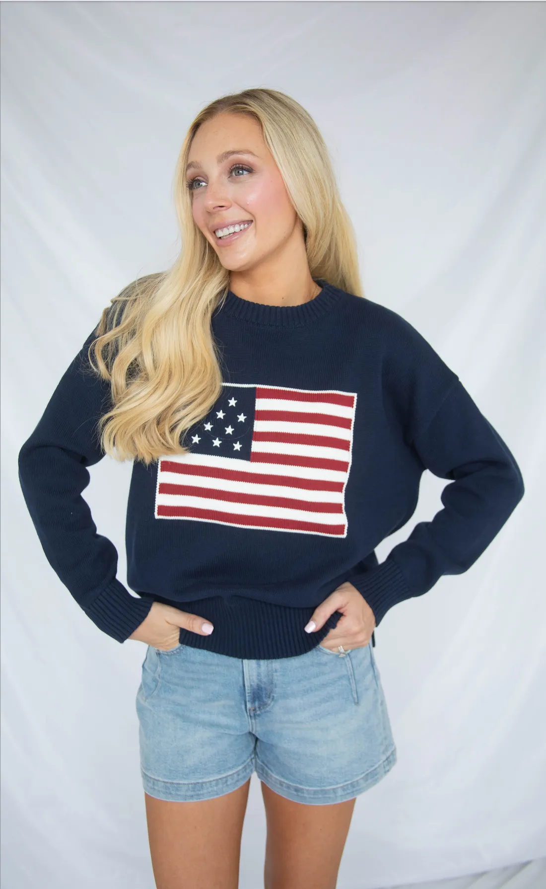 declaration flag sweater - navy sold by RIFFRAFF product image thumbnail 2
