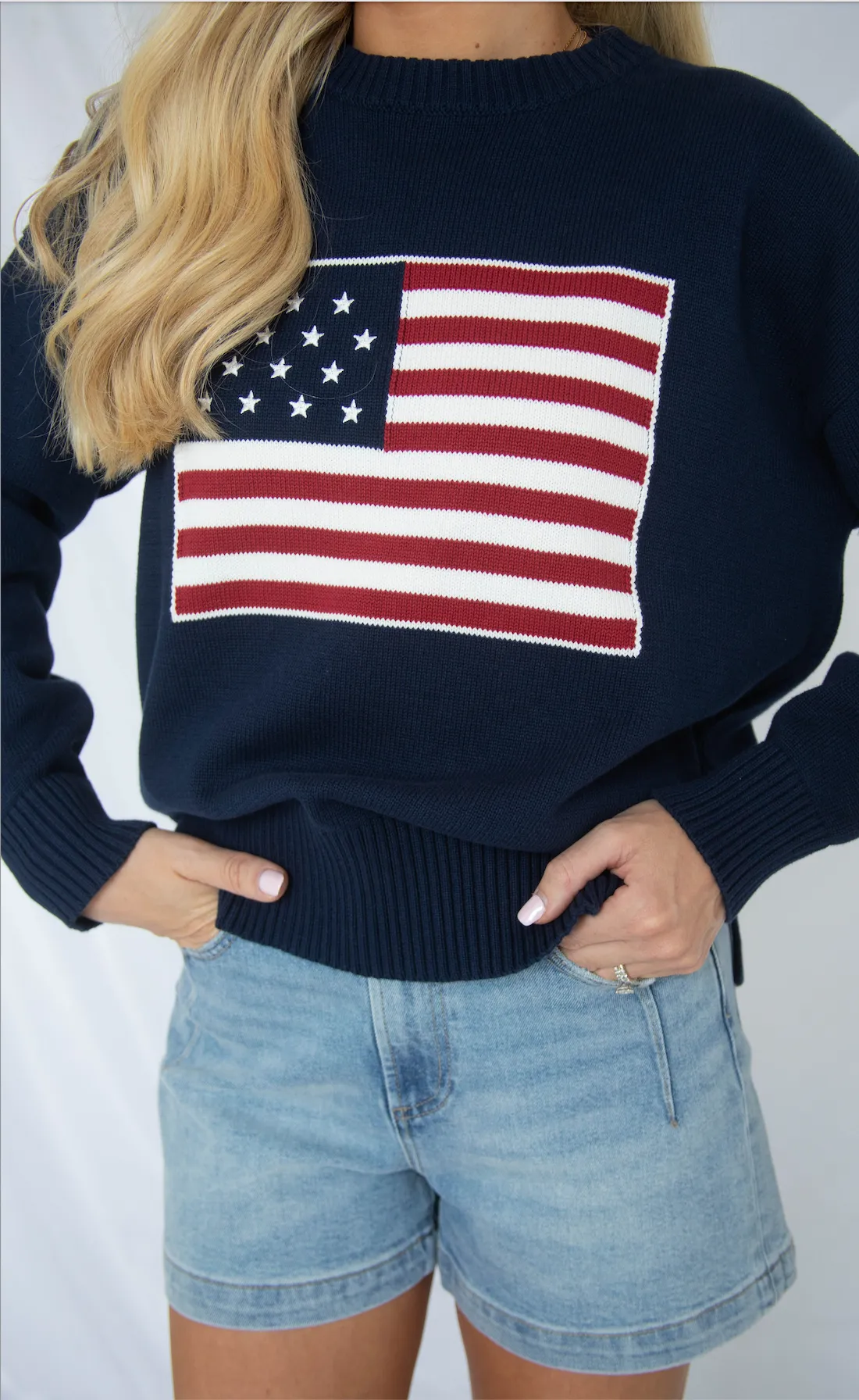 declaration flag sweater - navy sold by RIFFRAFF product image thumbnail 3