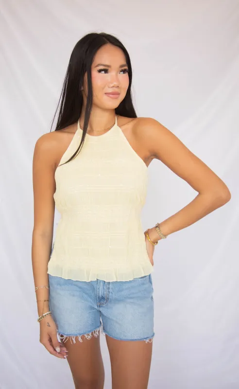 all yours halter top made by Pretty Garbage