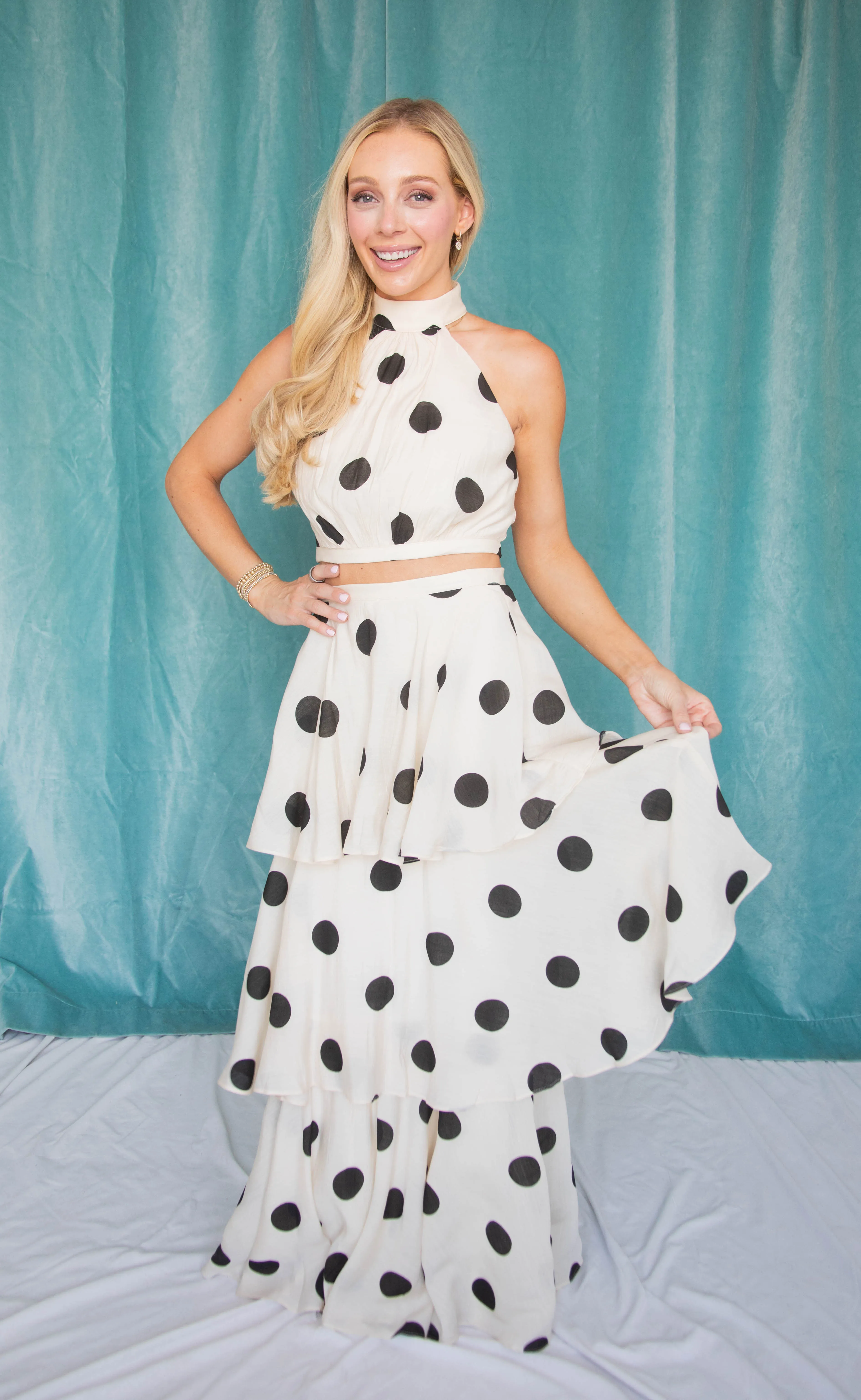 time goes on polka dot set - white sold by RIFFRAFF product image thumbnail 2