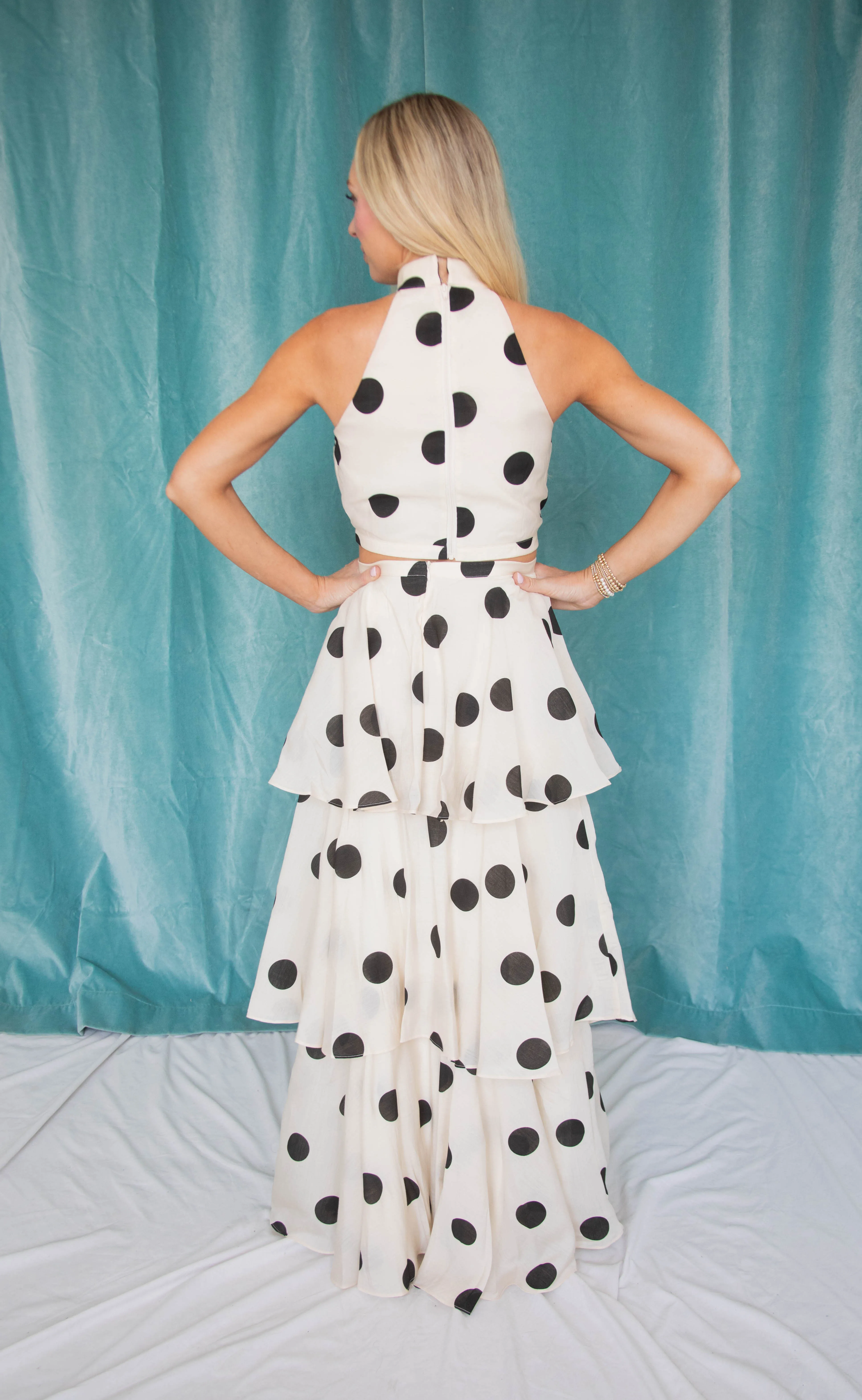 time goes on polka dot set - white sold by RIFFRAFF product image thumbnail 3
